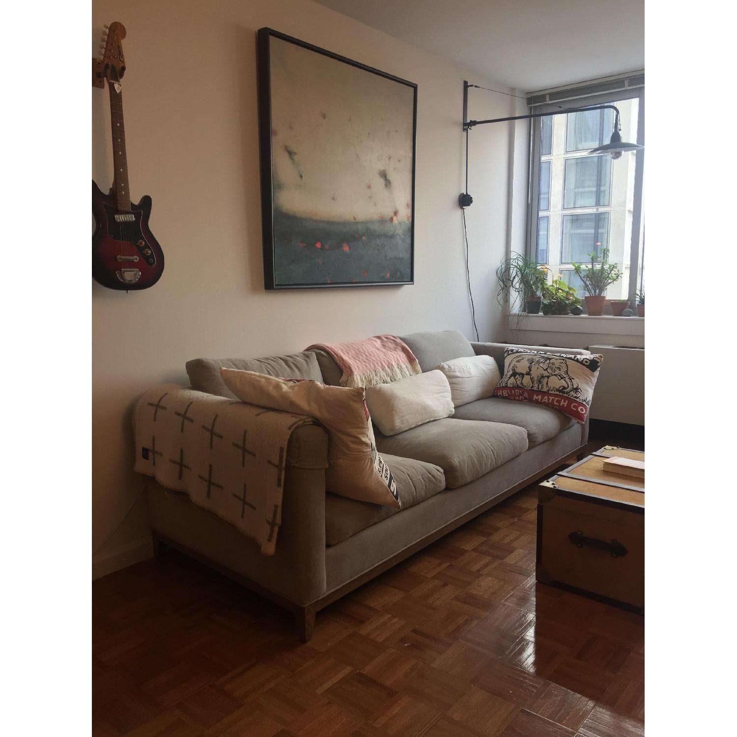 Crate & Barrel Taraval 3Seat Oak Wood Sofa AptDeco