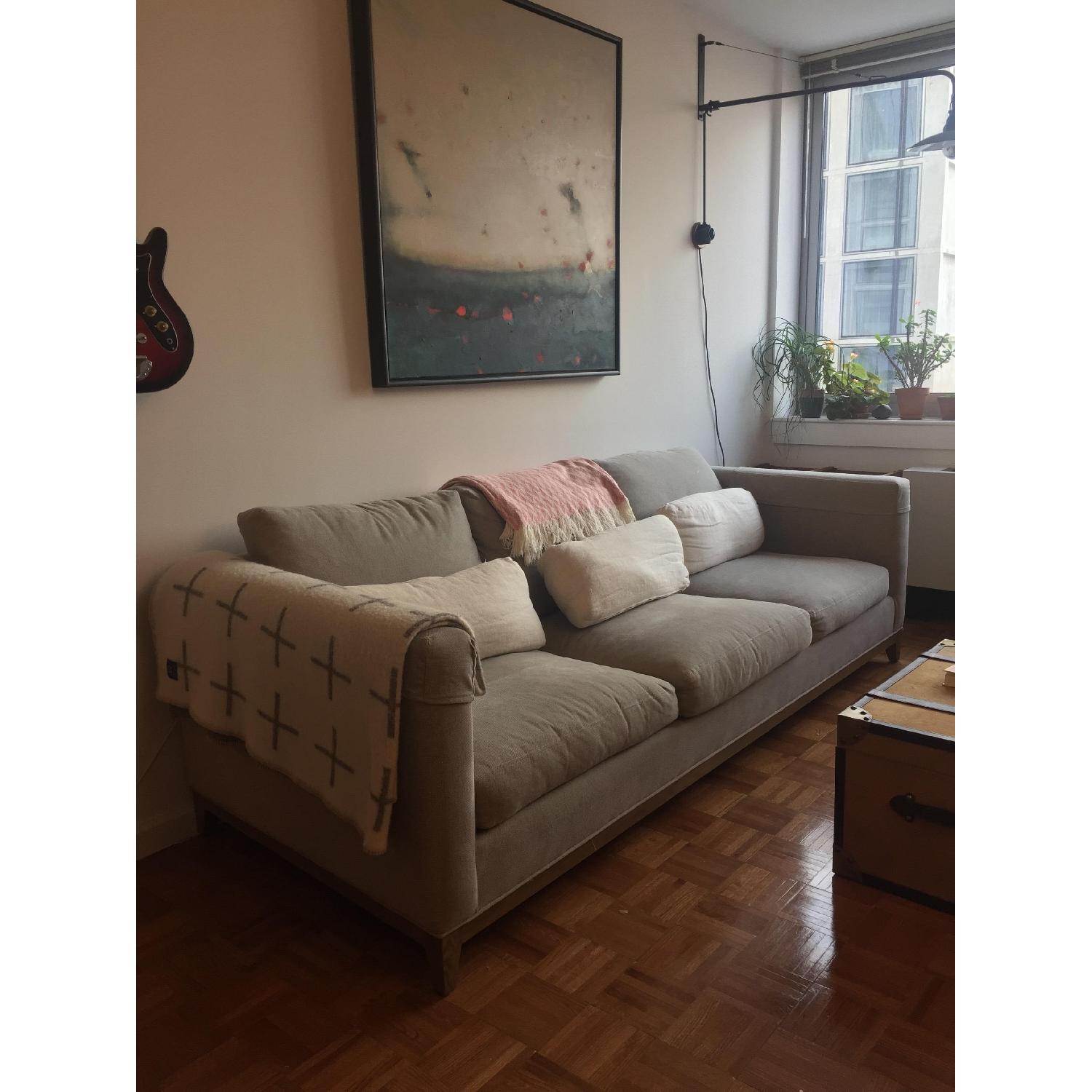 Crate & Barrel Taraval 3Seat Oak Wood Sofa AptDeco