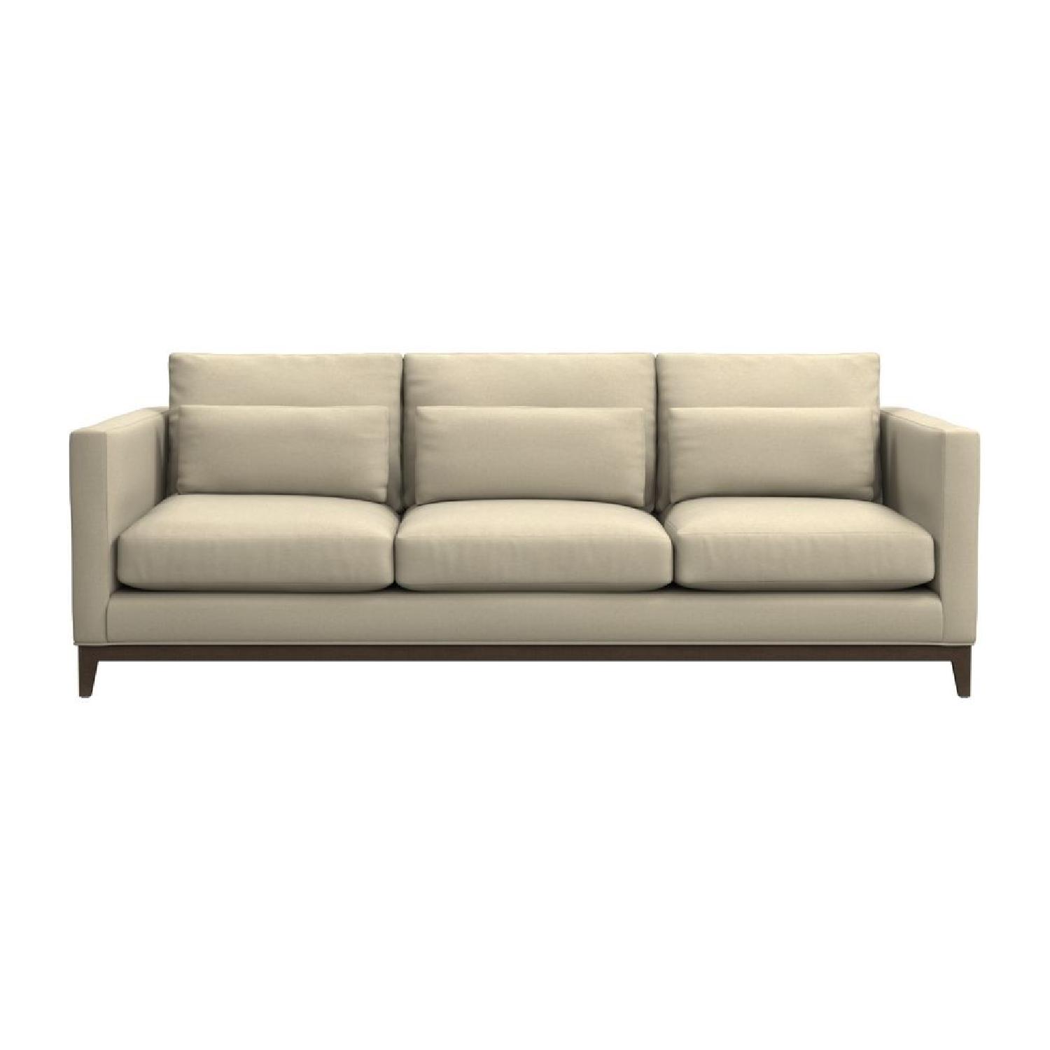 Crate & Barrel Taraval 3Seat Oak Wood Sofa AptDeco