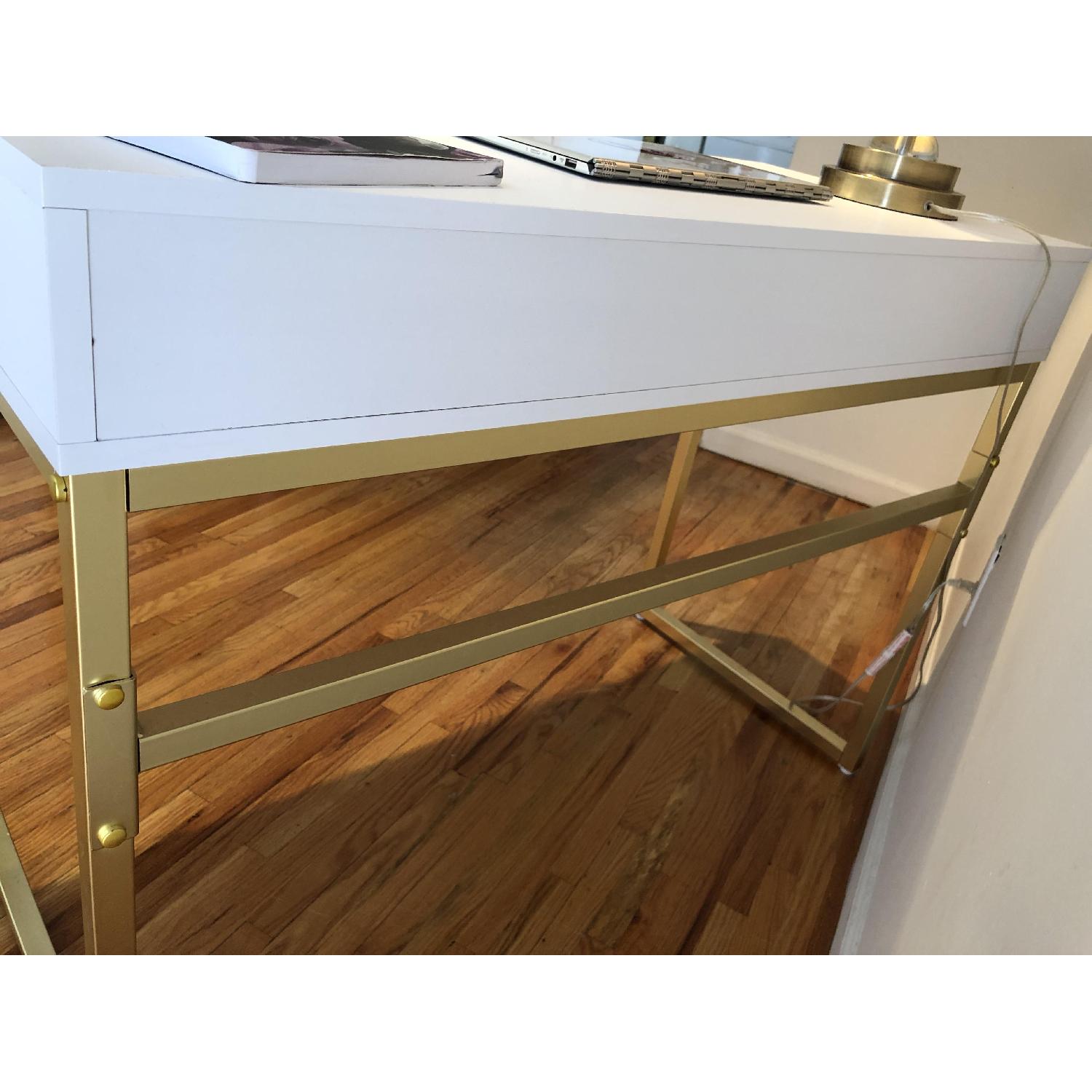 White & Gold Desk - image-4
