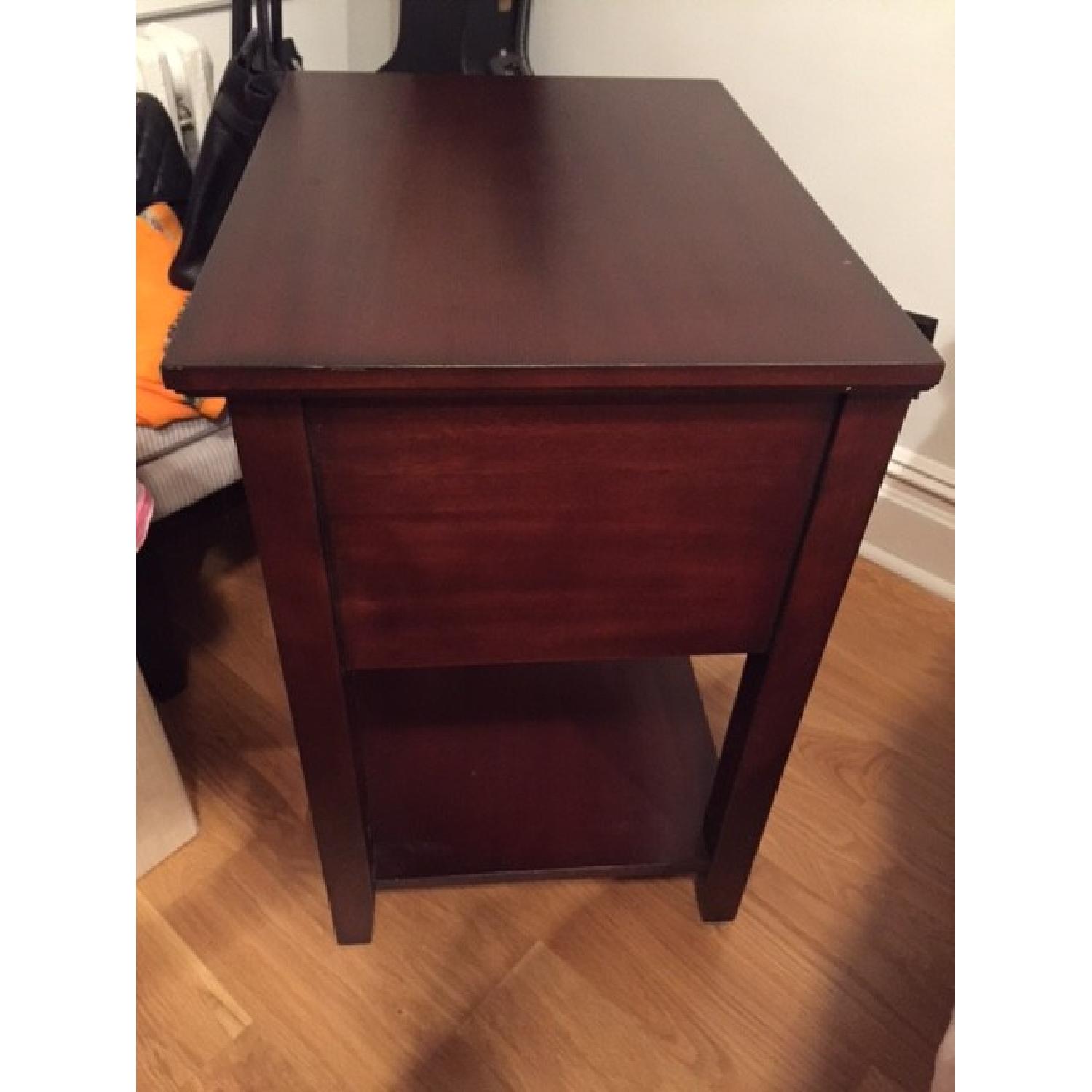 Pottery Barn Mahogany Stratton Bedside Table/Nightstand AptDeco