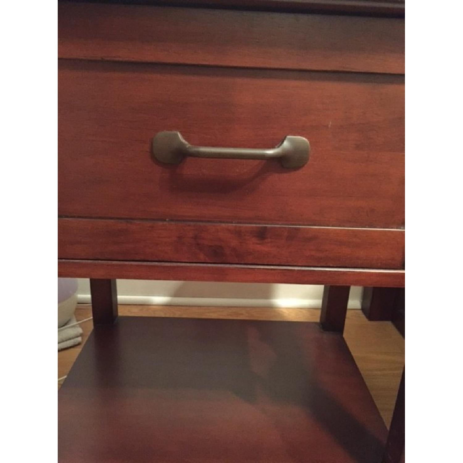 Pottery Barn Mahogany Stratton Bedside Table/Nightstand AptDeco