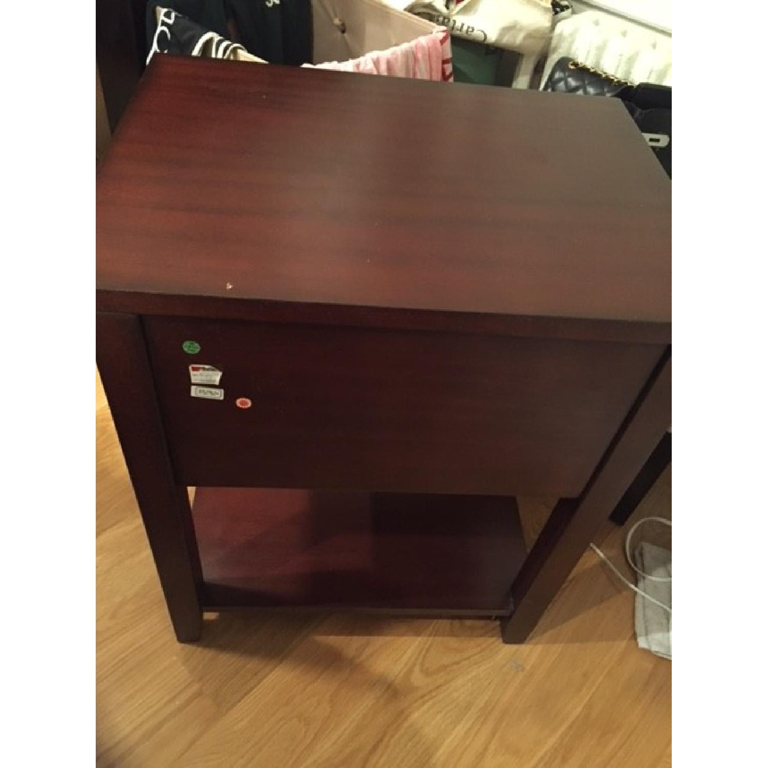 Pottery Barn Mahogany Stratton Bedside Table/Nightstand AptDeco
