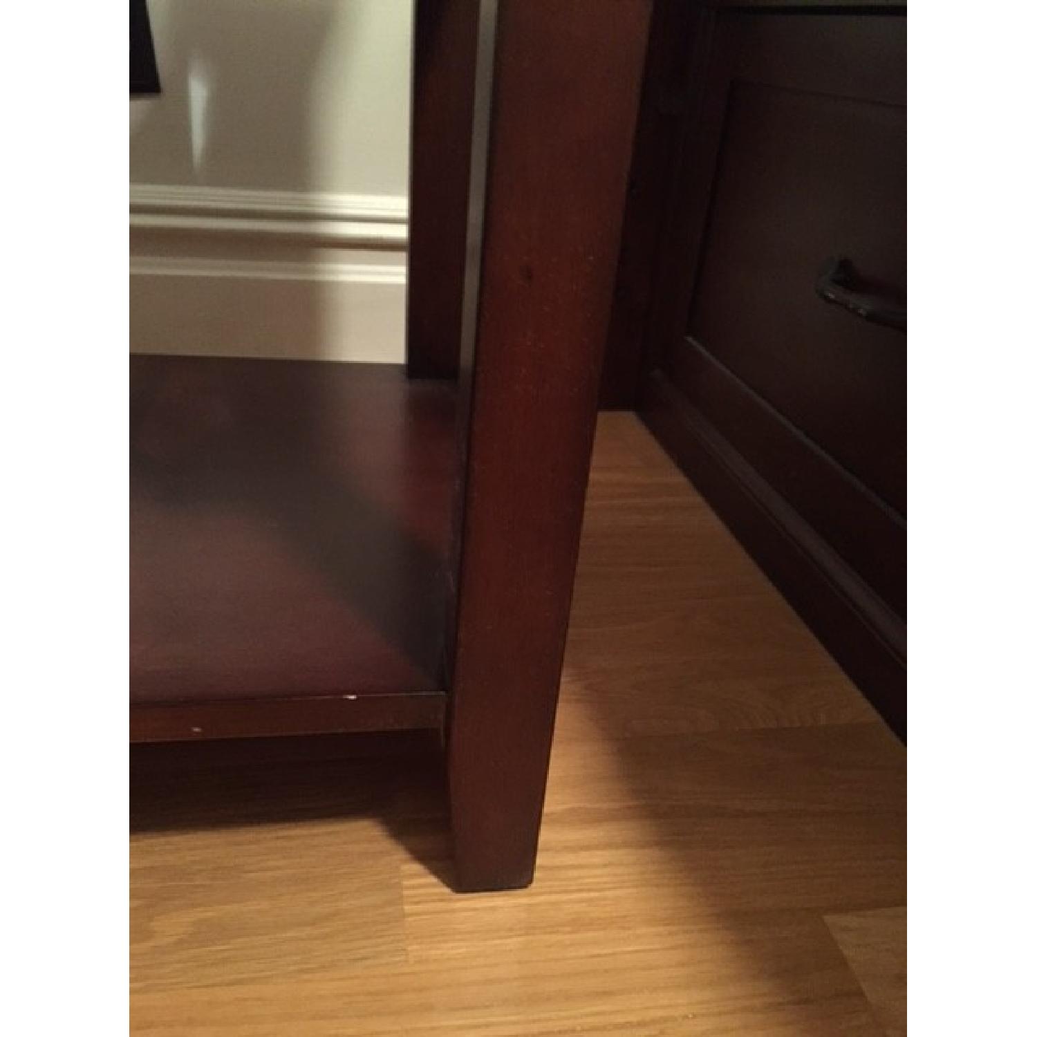 Pottery Barn Mahogany Stratton Bedside Table/Nightstand AptDeco