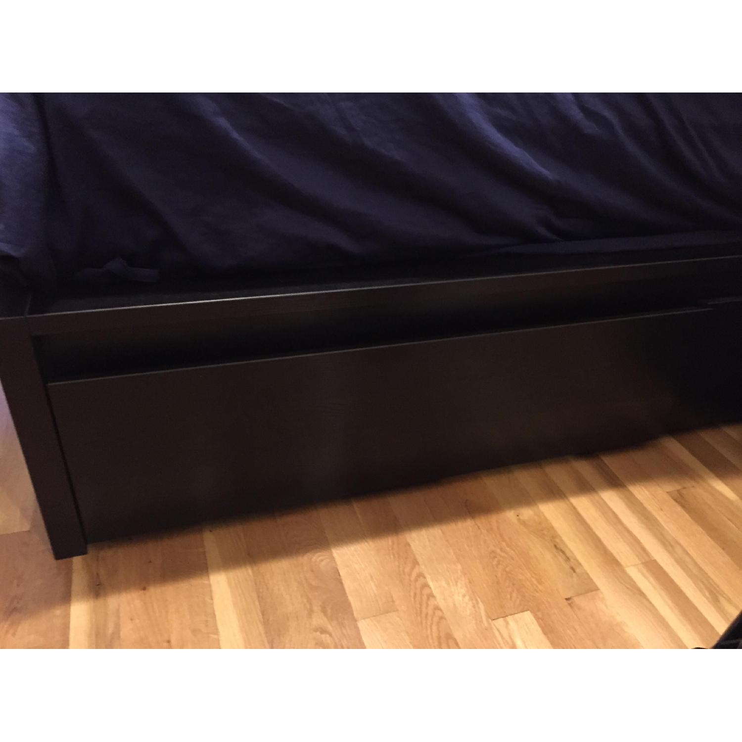 Ikea Malm High Bed Frame w/ Headboard & Lonset Slats & 2 Storage Drawers - image-5