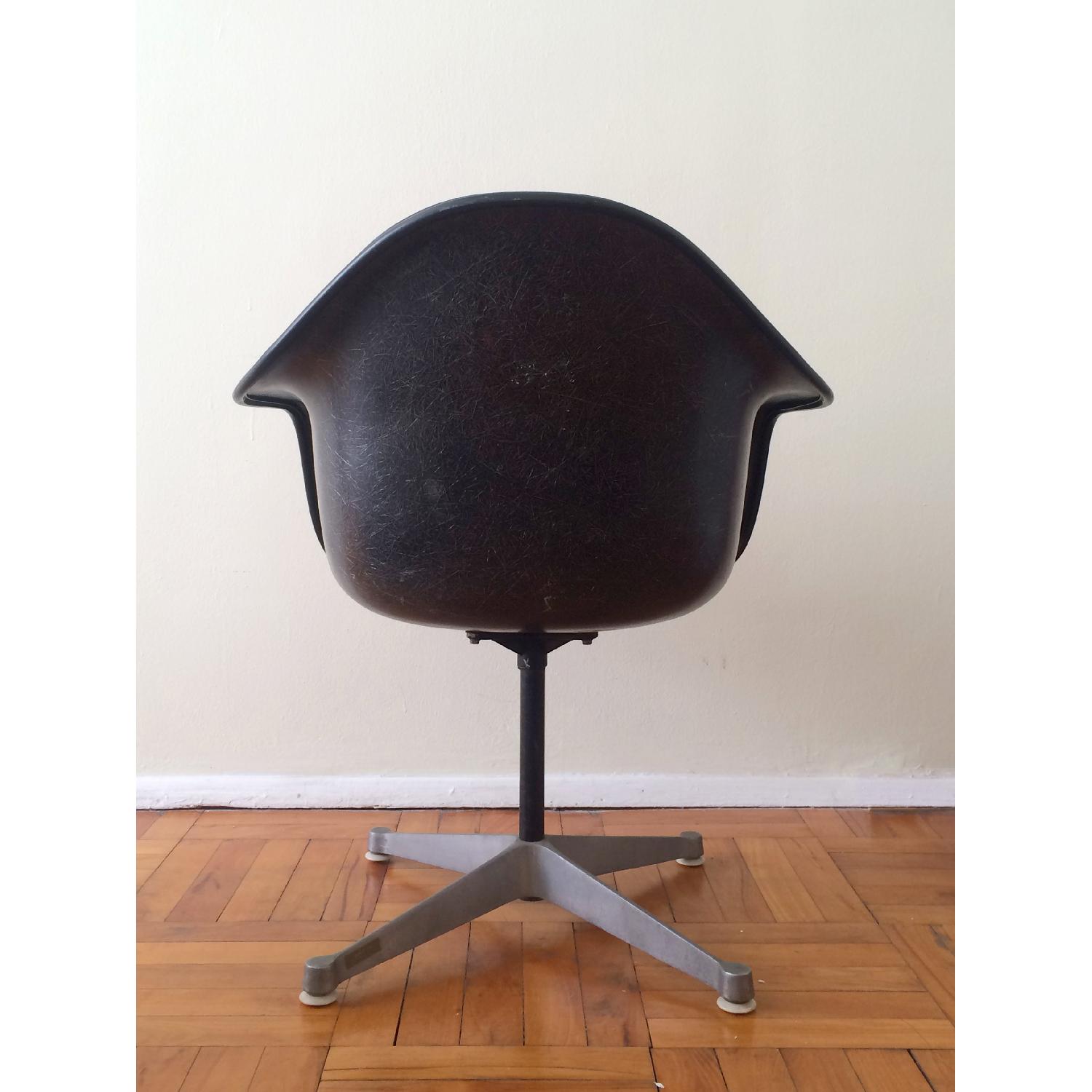 Eames for Herman Miller Orange Swivel Fiberglass Chair - image-3