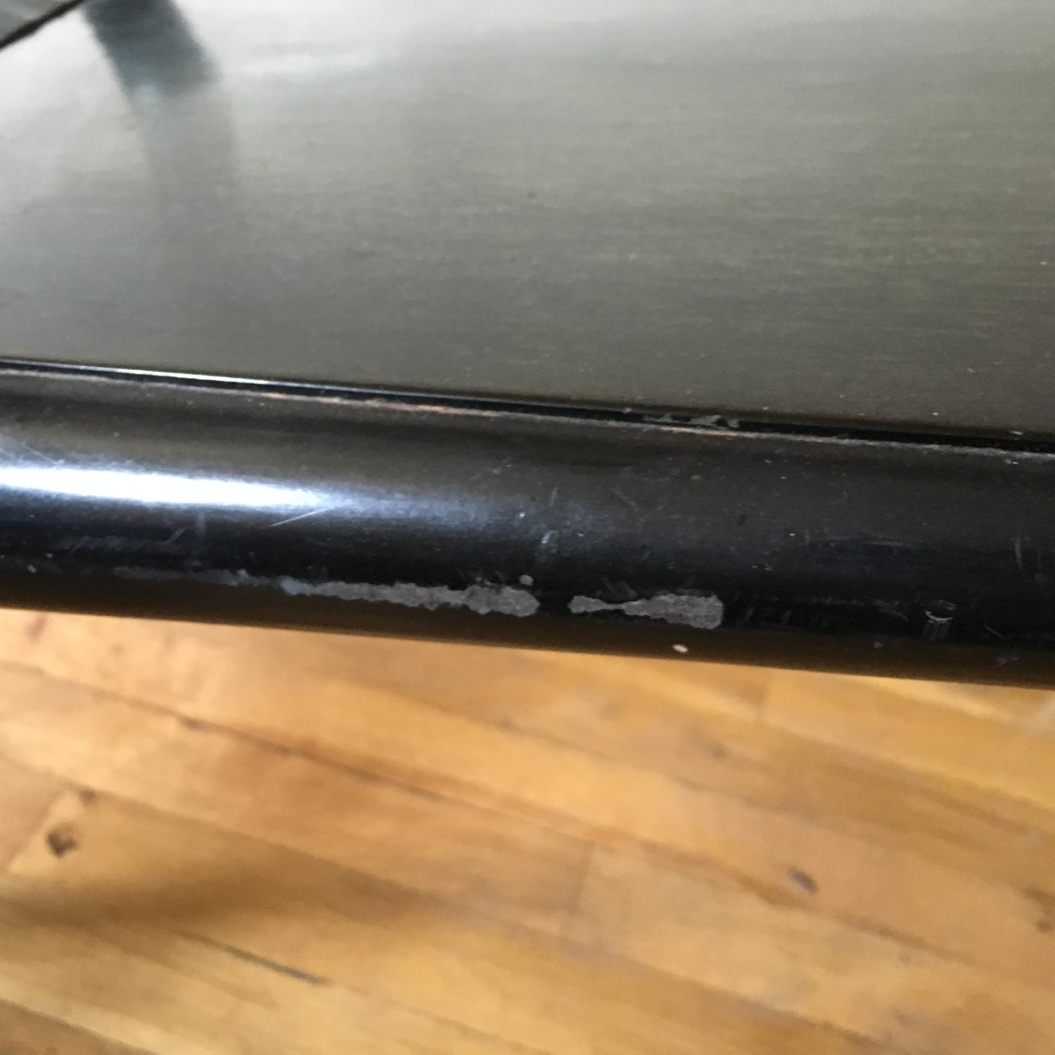 Mid-Century Modern Black Wood & Glass Side Table - image-6