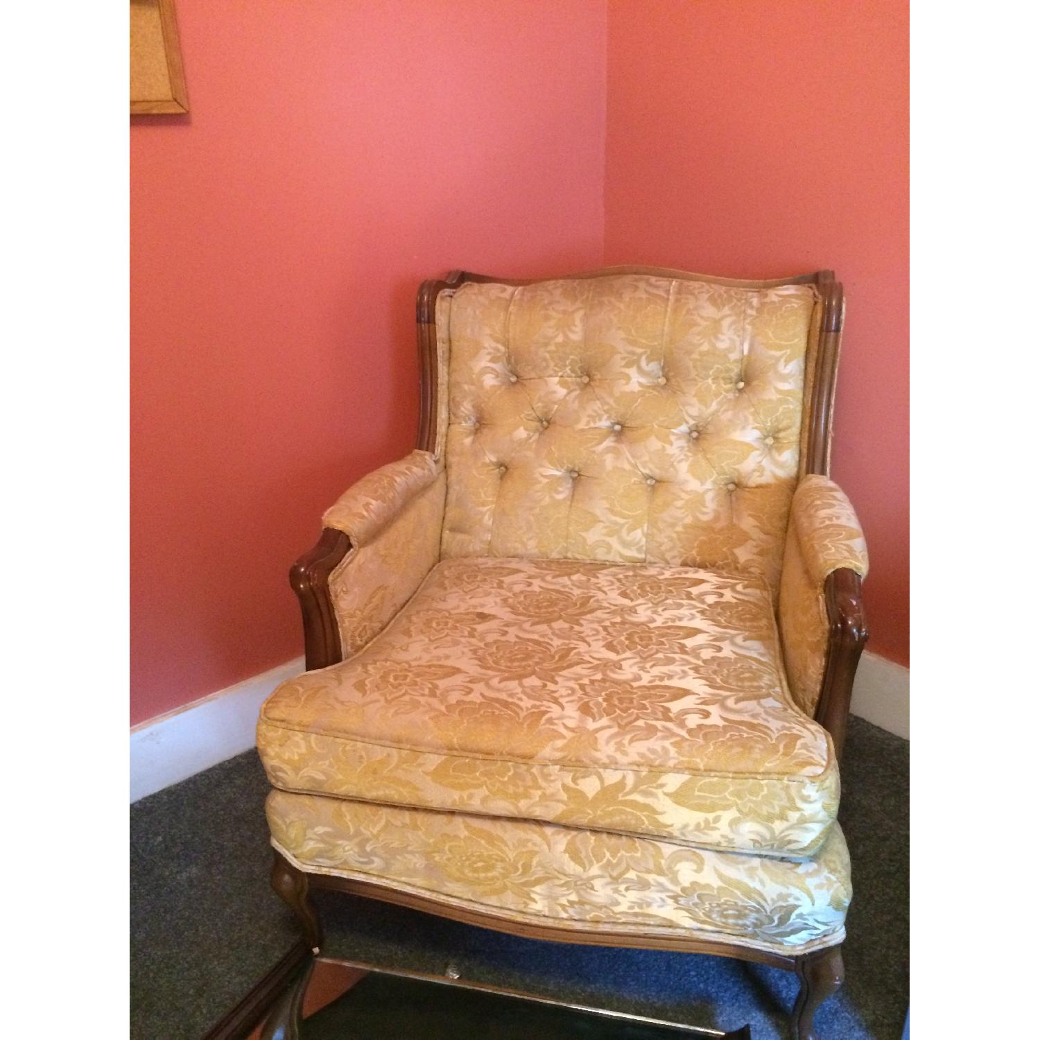 Yellow Brocade Chair - image-2