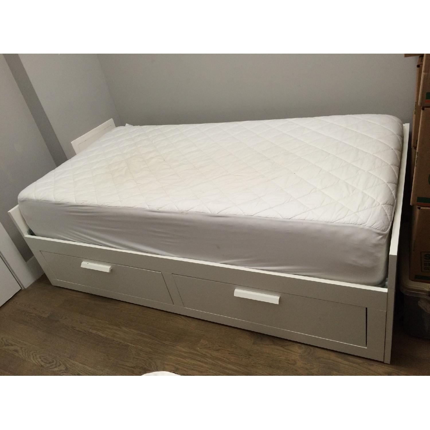 Ikea Brimnes Twin Daybed w/ Trundle & Storage AptDeco