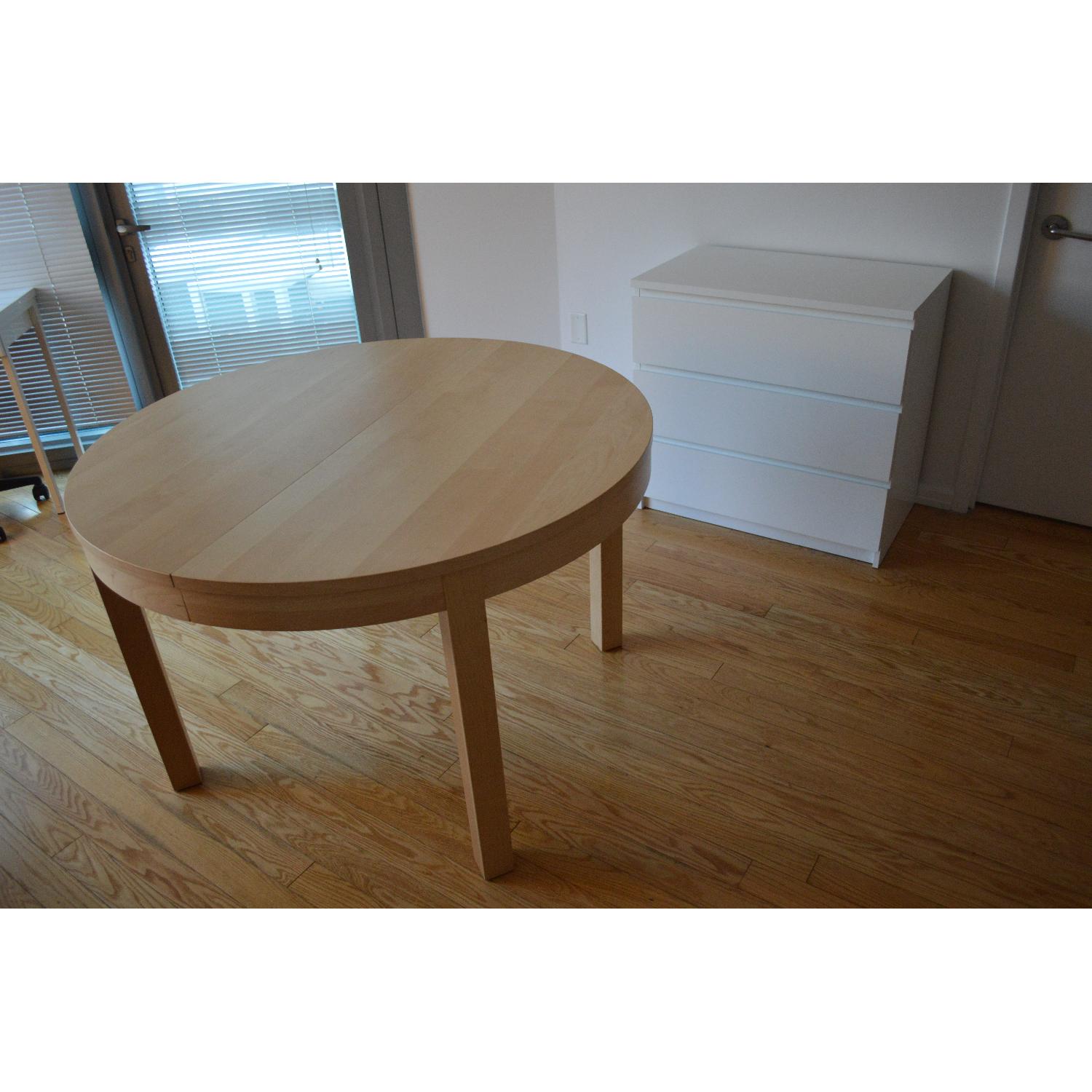 Ikea Bjursta Extendable Table in Birch Veneer - image-2