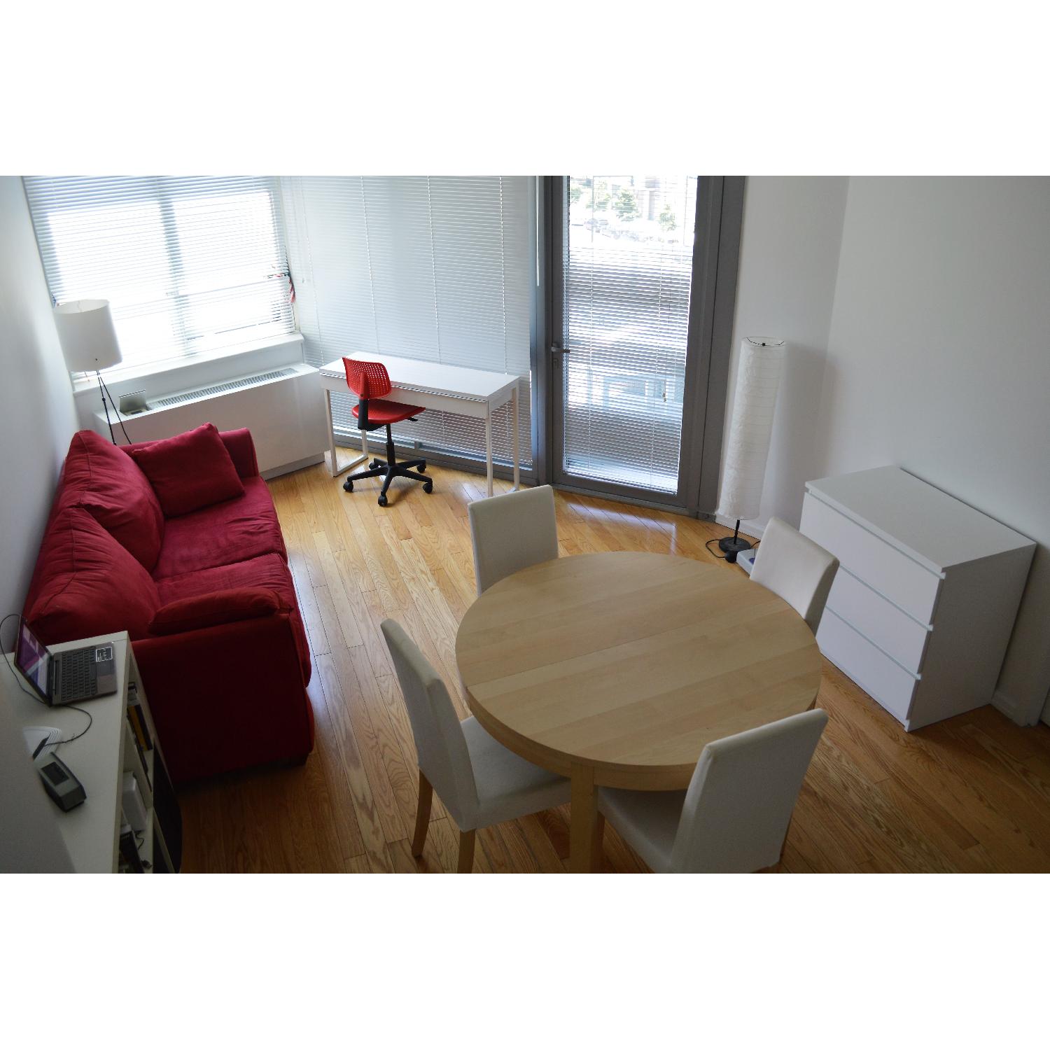 Ikea Bjursta Extendable Table in Birch Veneer - image-4