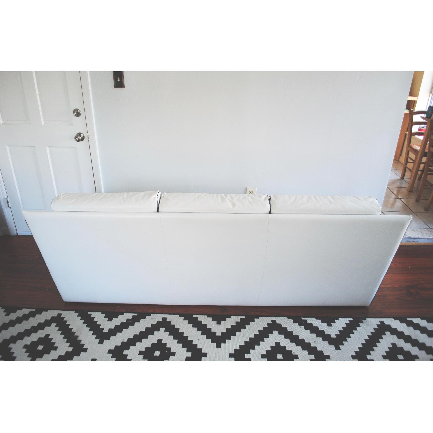 Pace White Leather Sofa - image-6