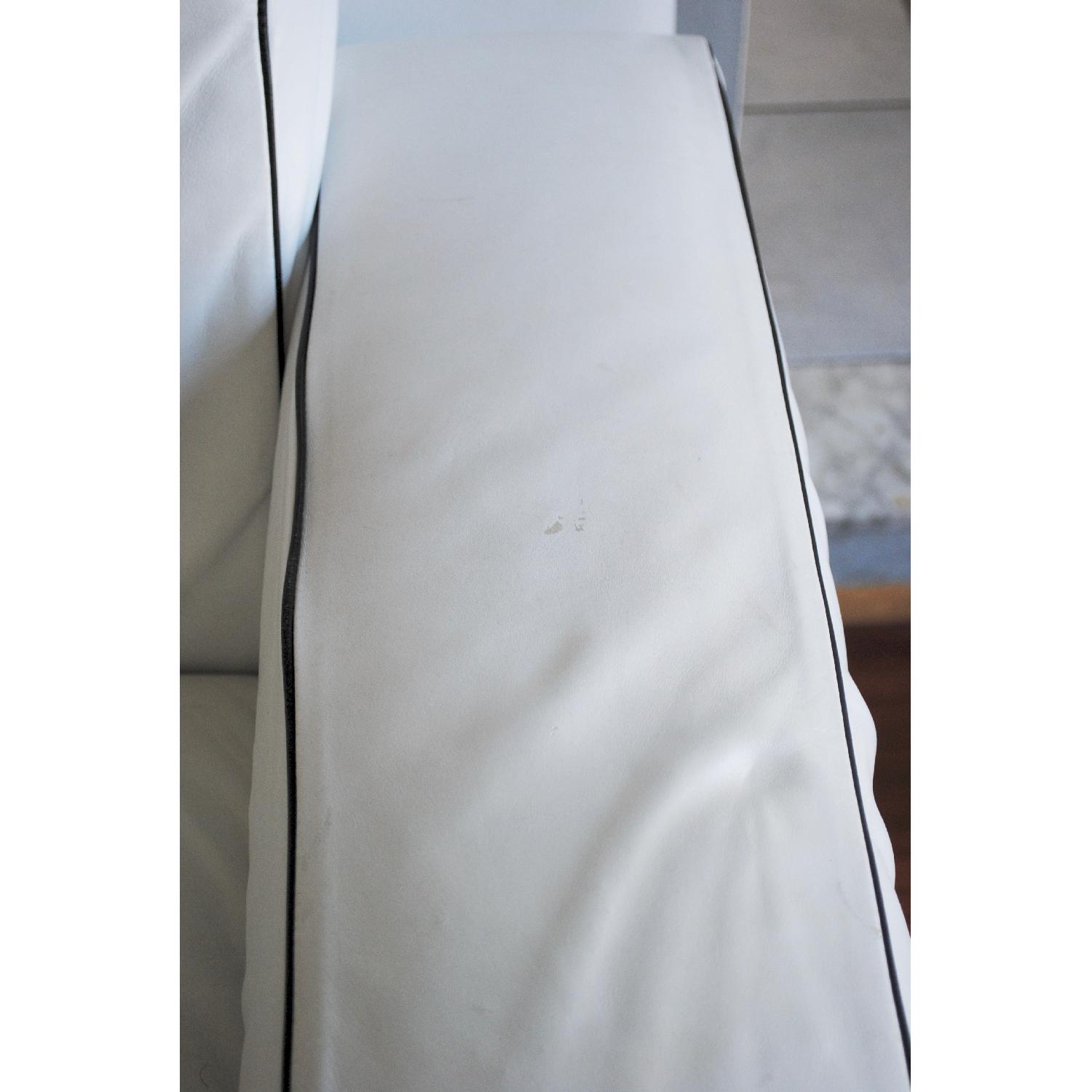 Pace White Leather Sofa - image-7