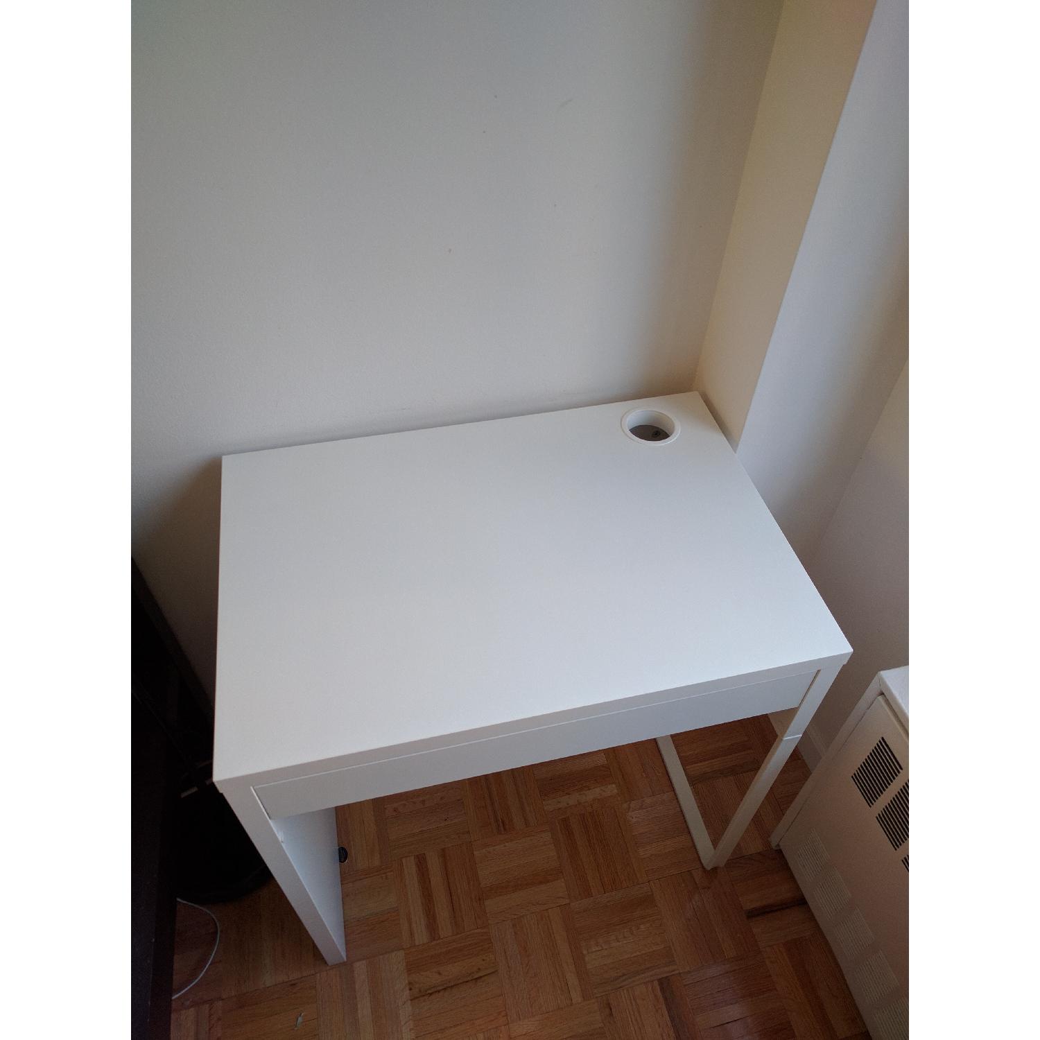 Ikea Micke Small Desk w/ Drawer & Chair AptDeco