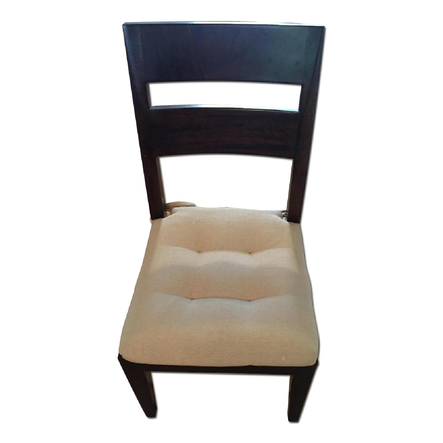 Crate & Barrel Basque Dining Chair in Java w/ Cushions AptDeco