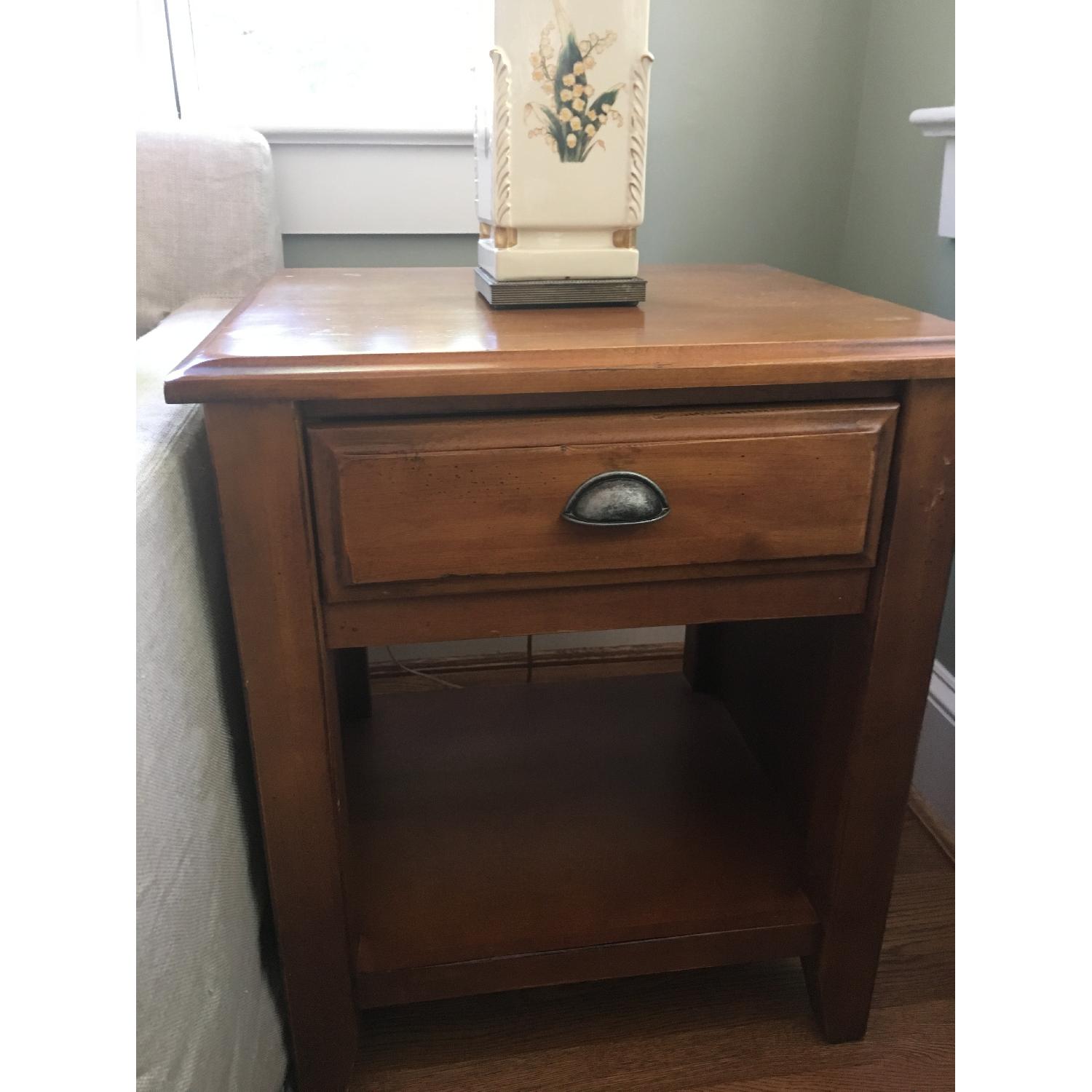 Pottery Barn Chestnut Side Table - image-1