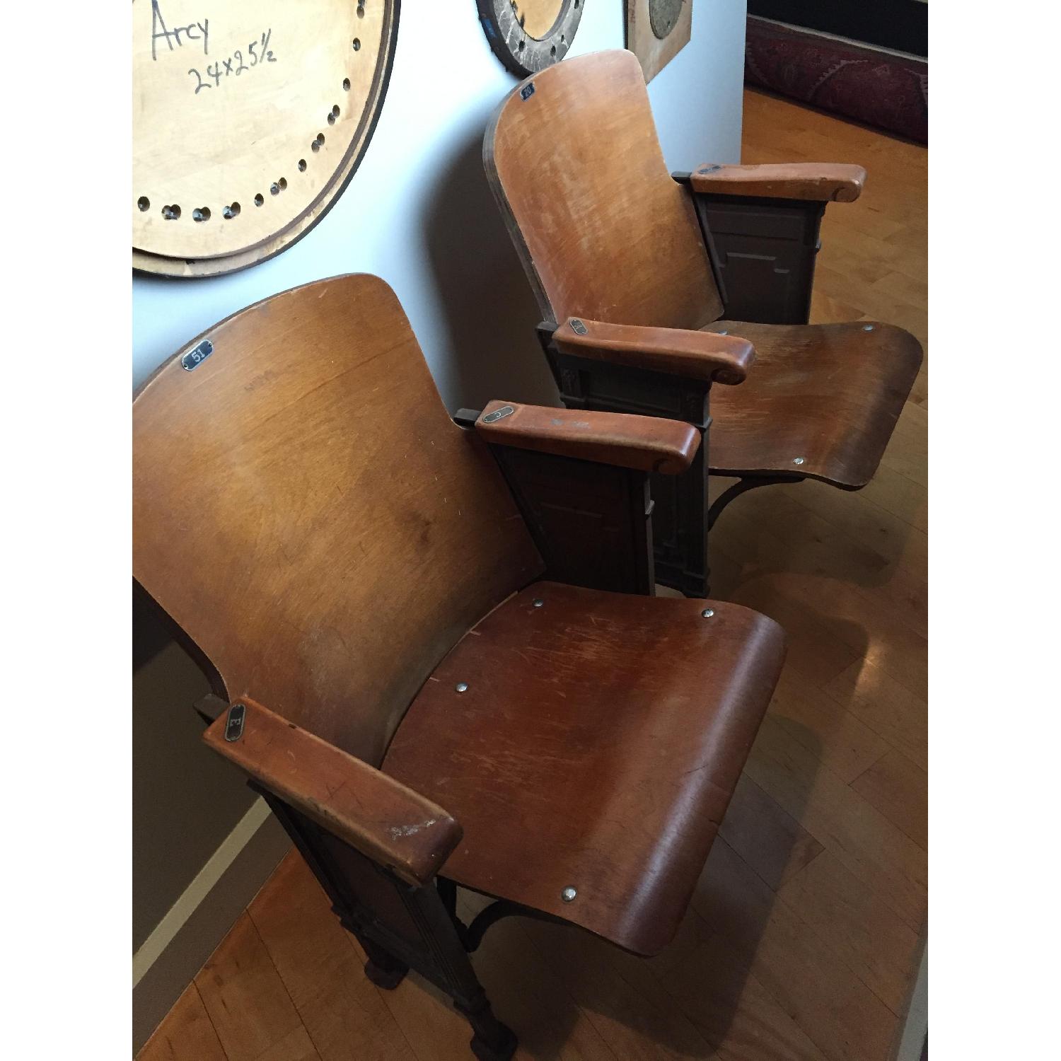 Vintage Art Deco Theater Seats - image-1