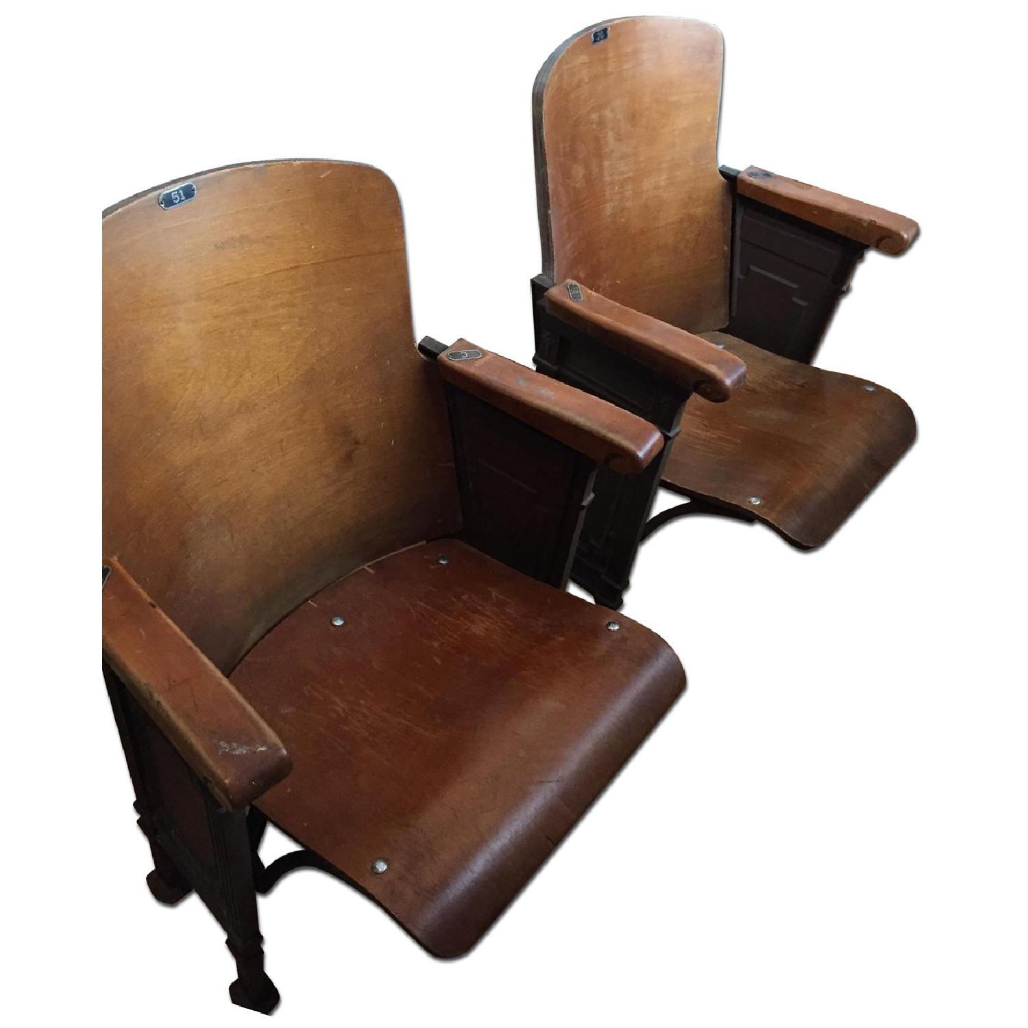 Vintage Art Deco Theater Seats - image-0