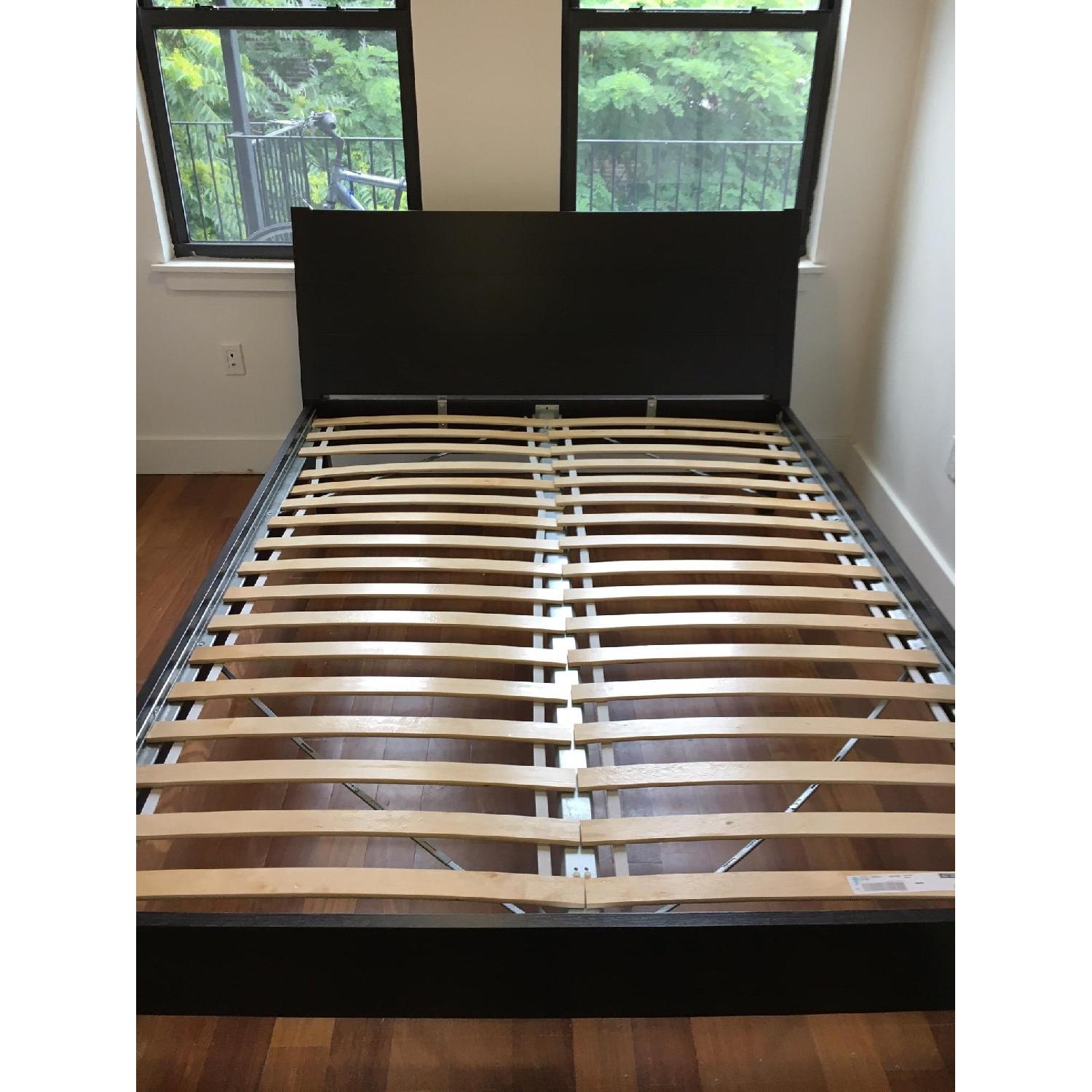 Ikea Nyvoll Queen Bedframe in BlackBrown AptDeco