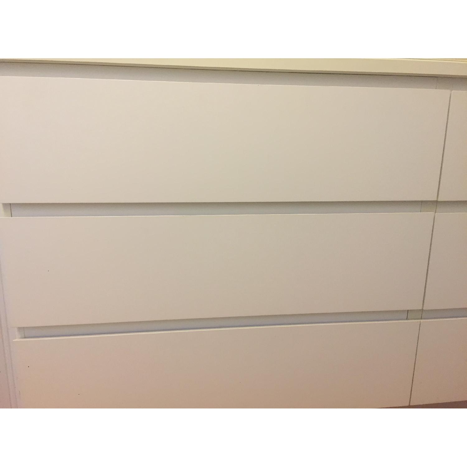 White Wood Drawer w/ Glass Top - image-5