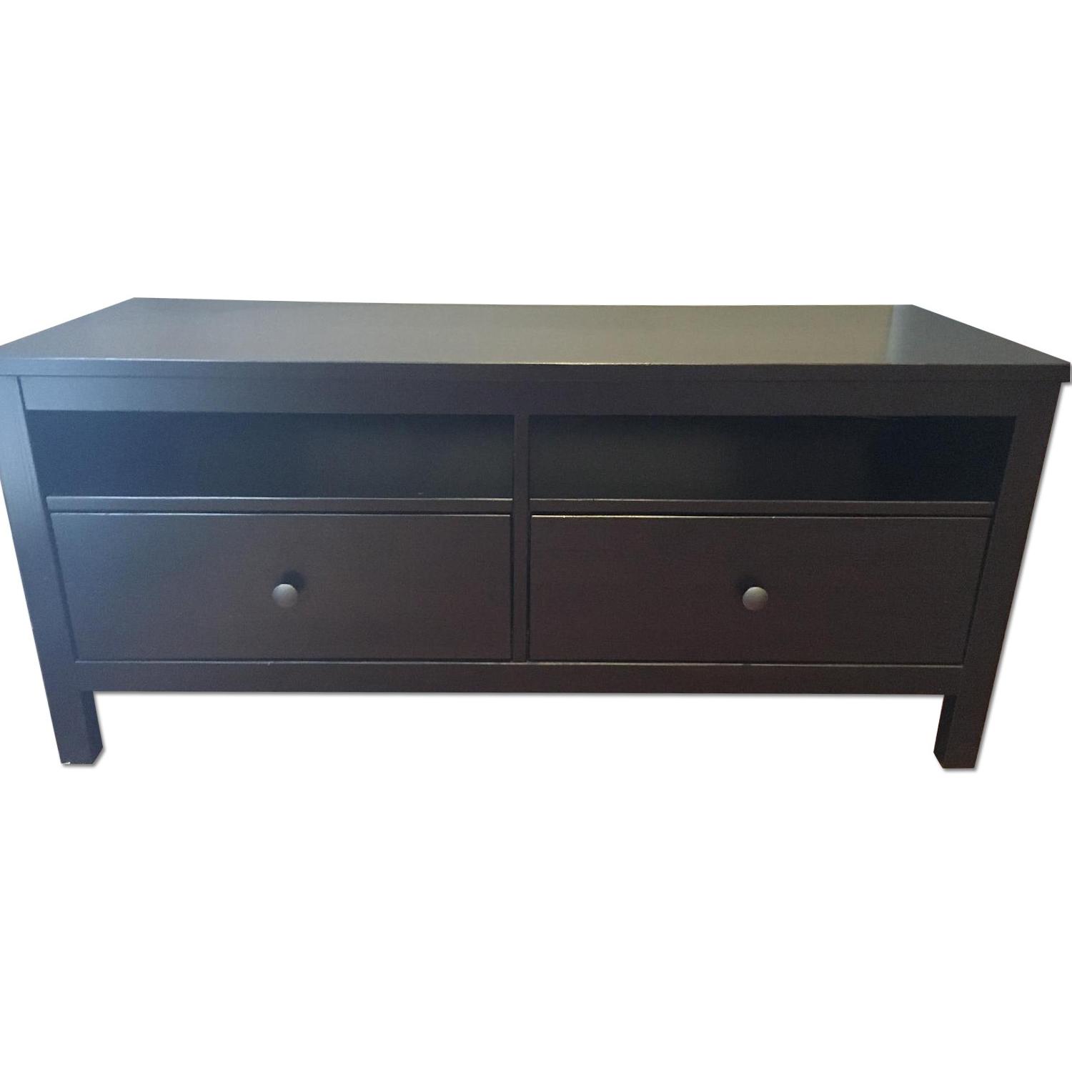 Ikea Hemnes TV Stand in Dark BrownBlack AptDeco