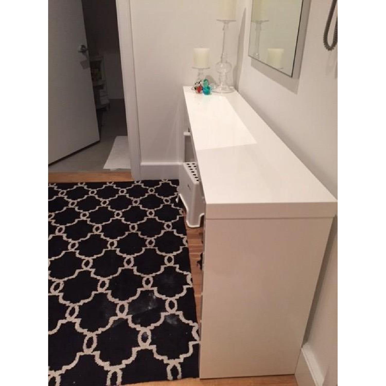 CB2 White Lacquer Parsons Console Table - image-2