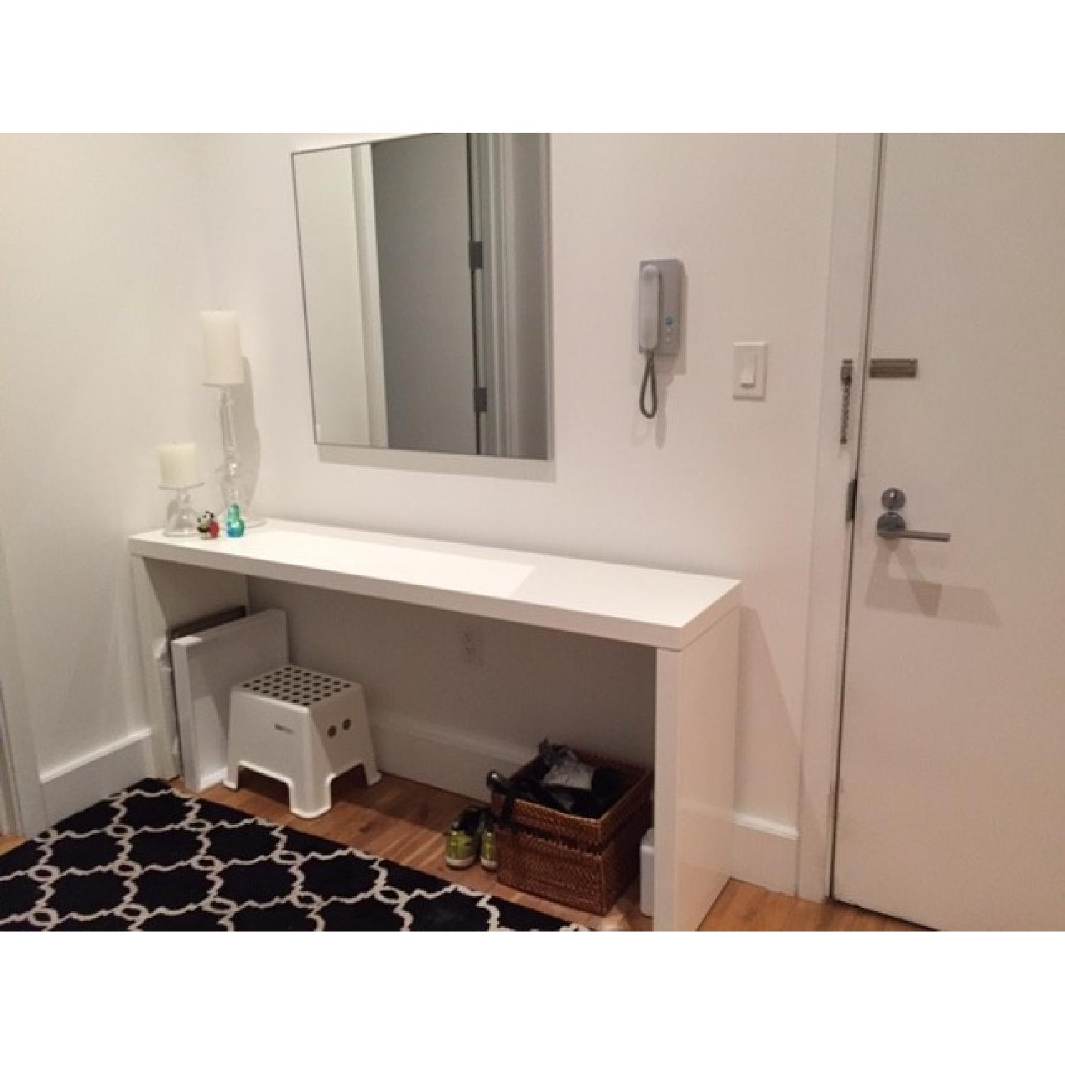 CB2 White Lacquer Parsons Console Table - image-3