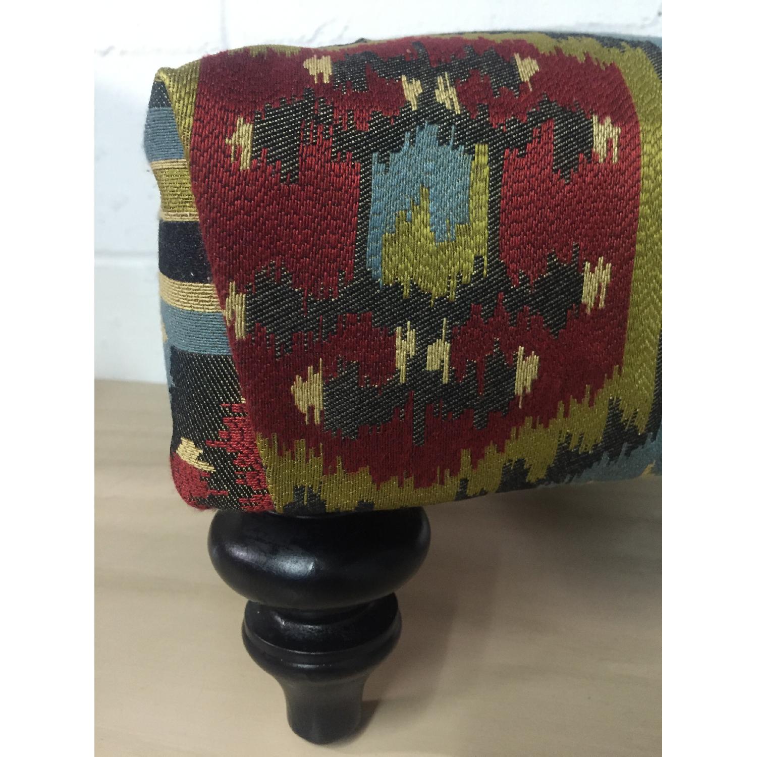 Andalusian Short Serape Earth Tones Ottoman/Foot Stool - image-5