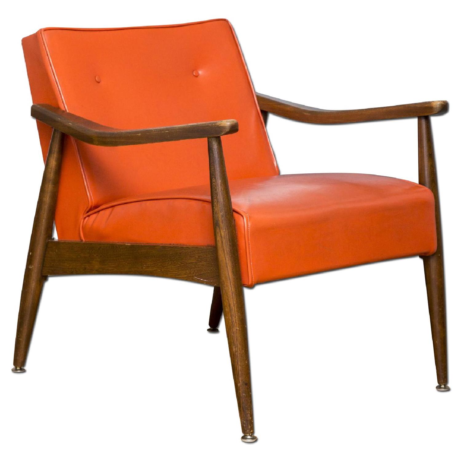 Mid Century Orange Chair - image-0
