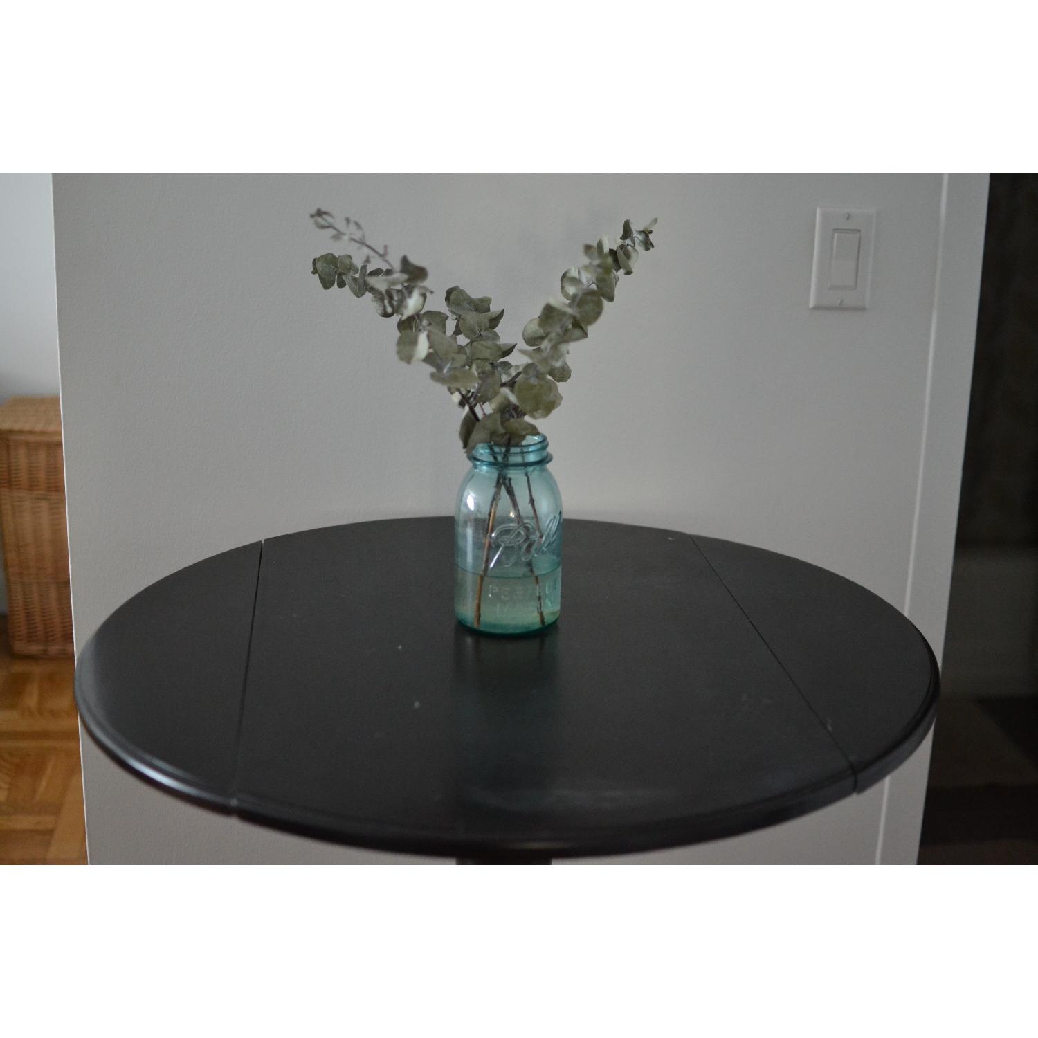 Black Wood High Top Bar Table - image-1