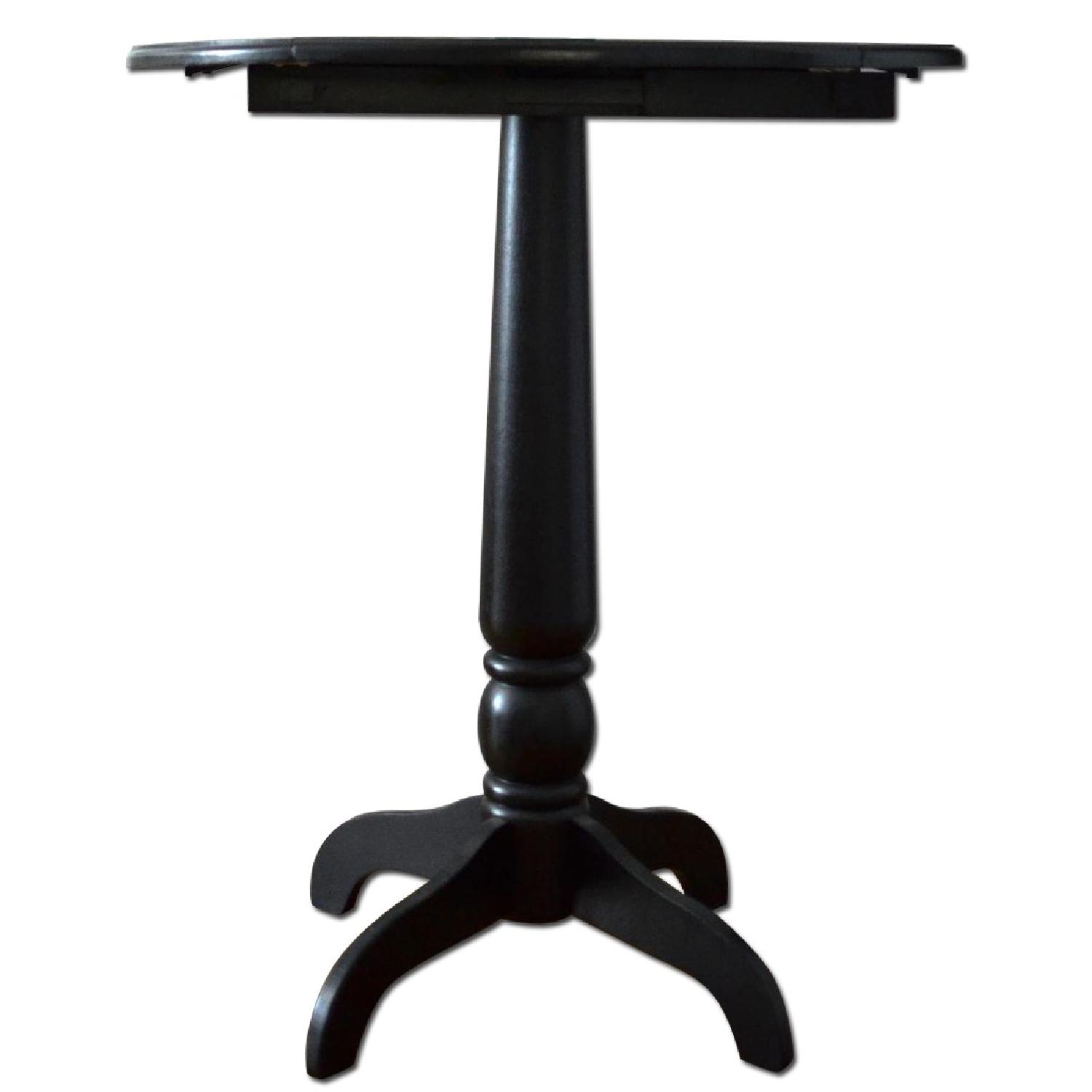 Black Wood High Top Bar Table AptDeco