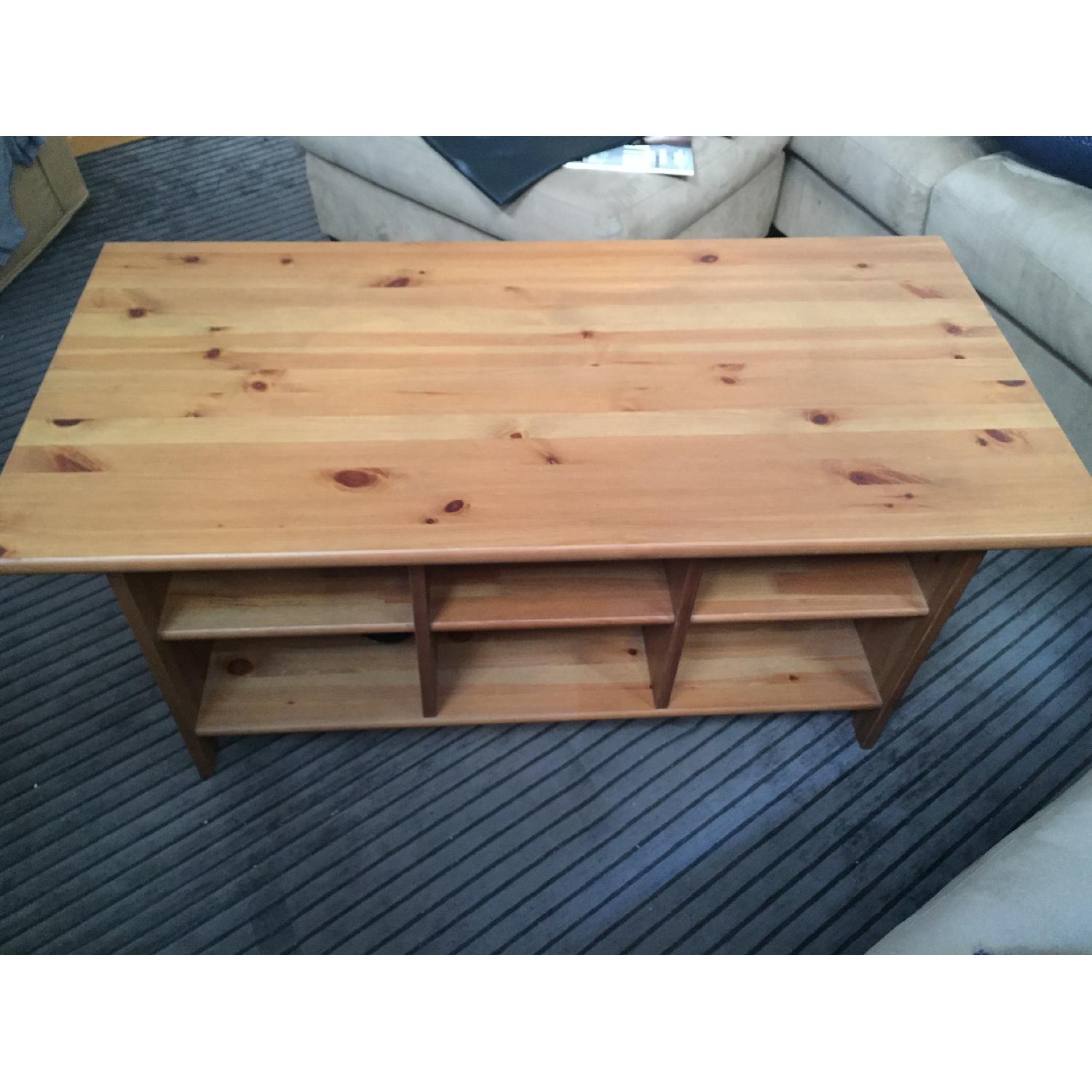 Ikea Leksvik Coffee Table w/ Shelves AptDeco