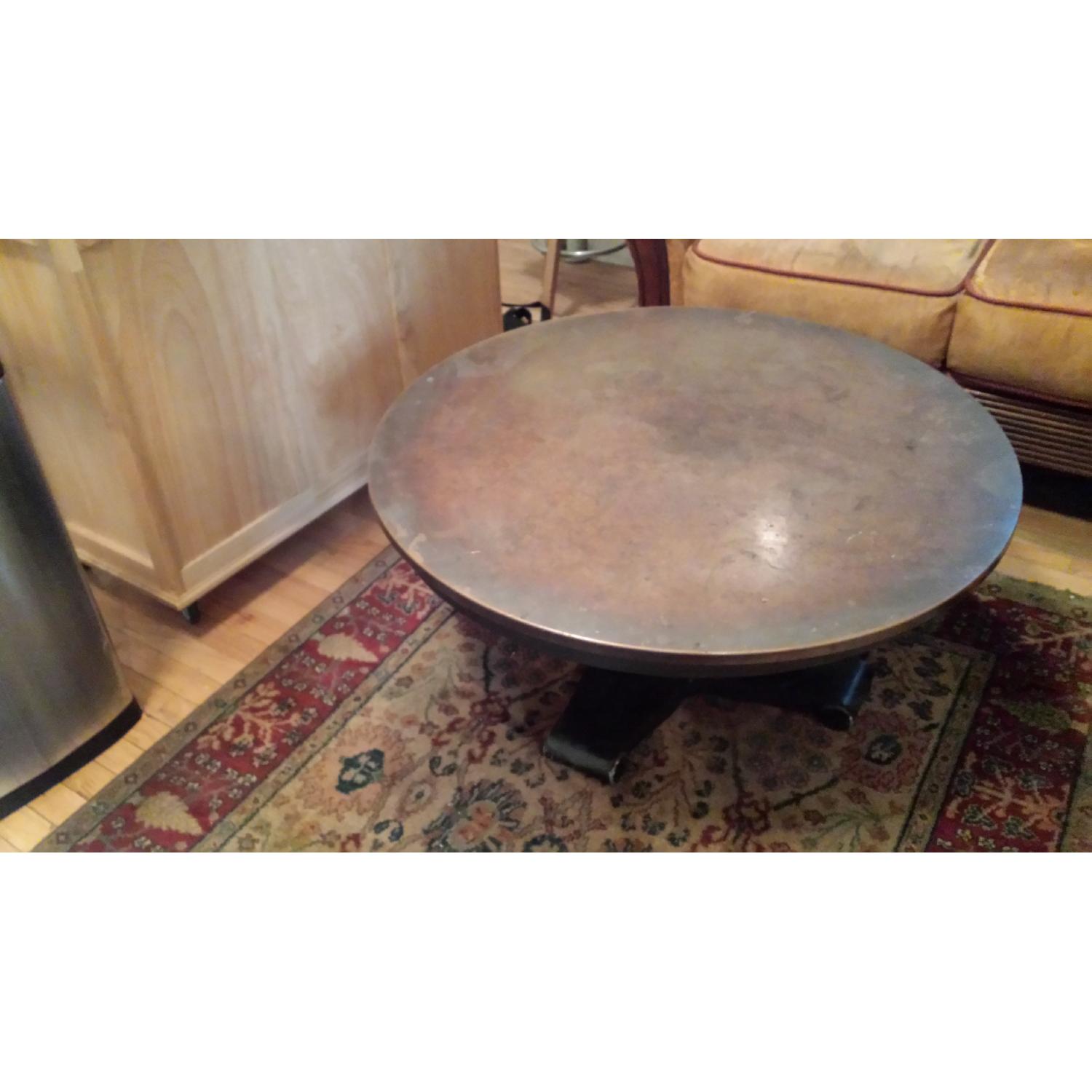 Round Copper-Top Coffee Table - image-2