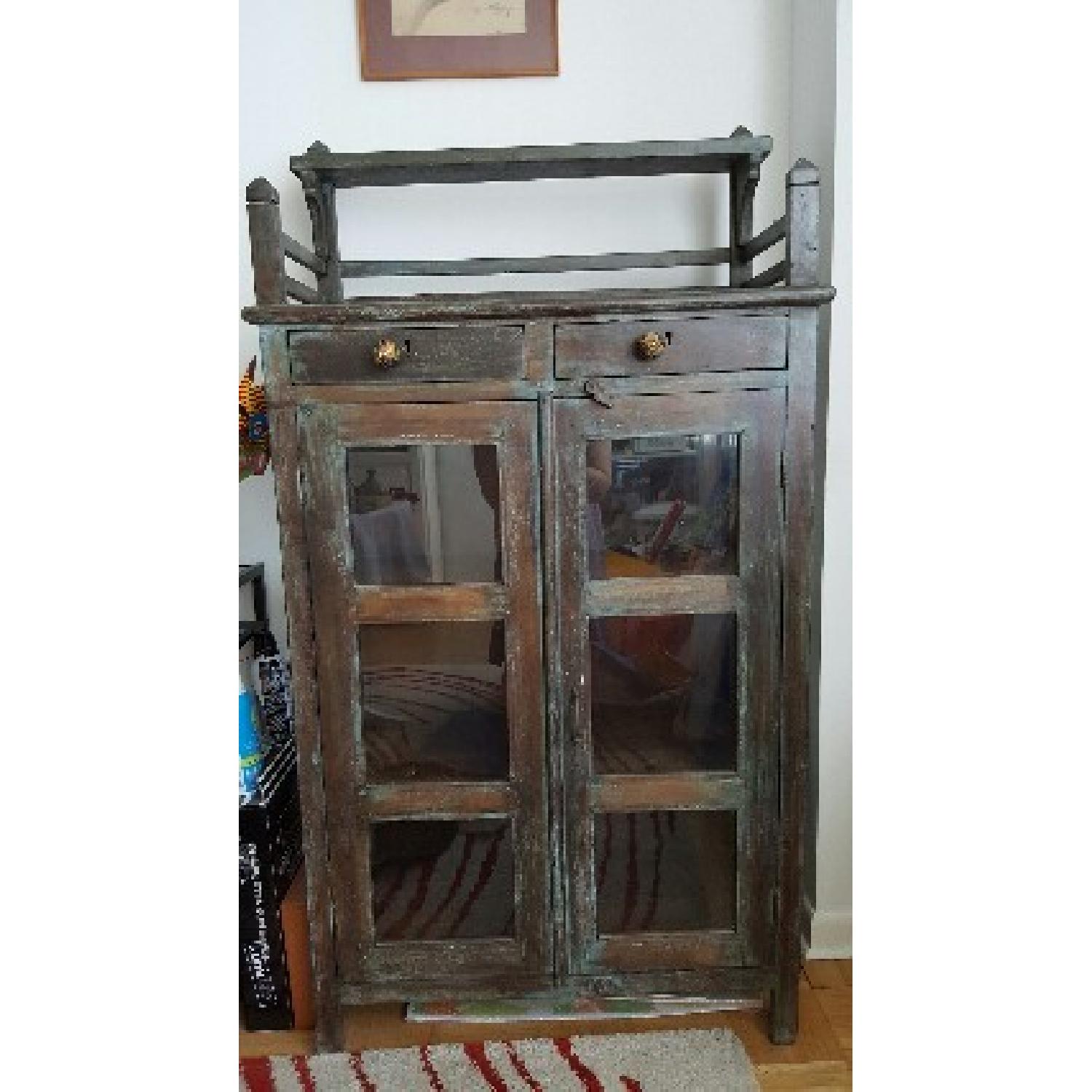 Antique Style Indian Teak Cabinet - image-1
