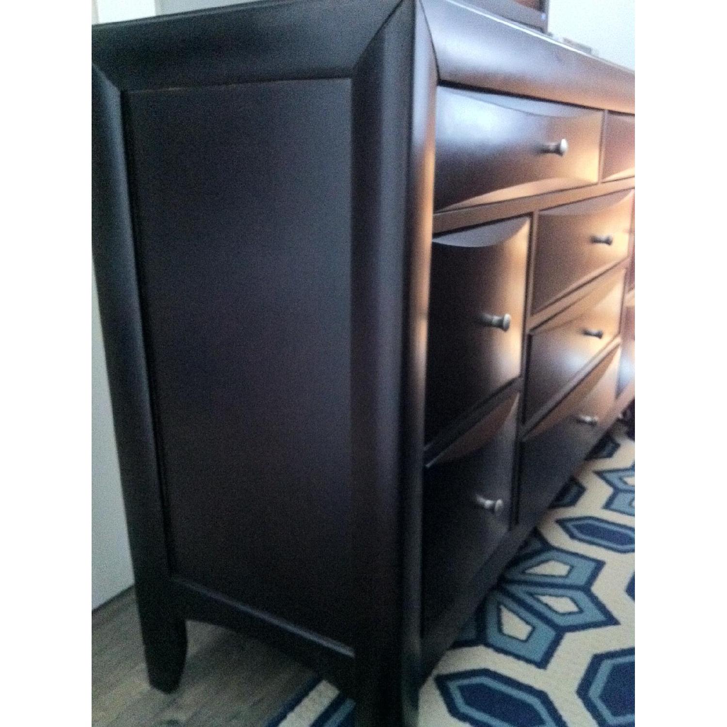 Rooms To Go Dark Cherry Wood Dresser - image-2