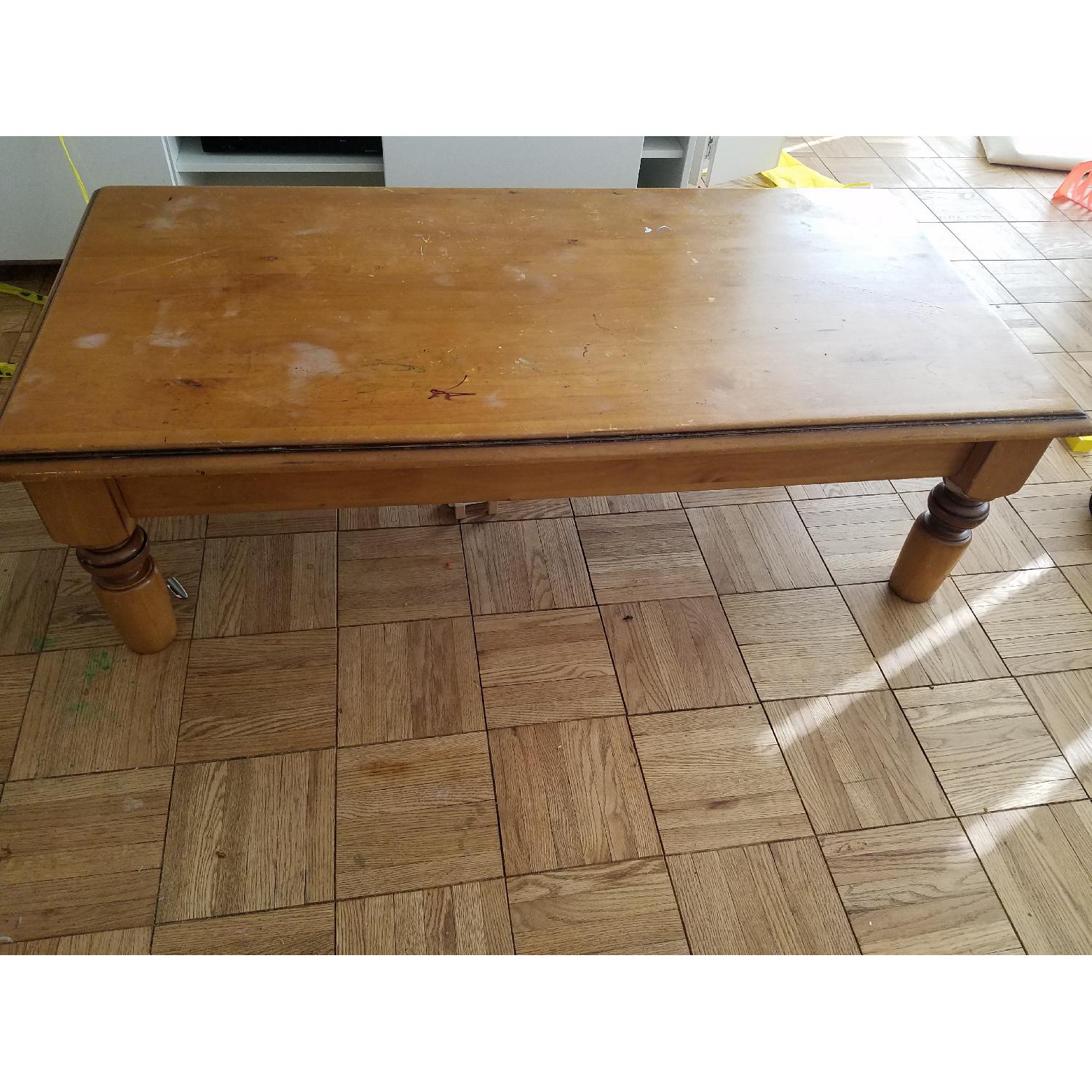 Pottery Barn Rectangular Coffee Table w/ Drawer - image-1