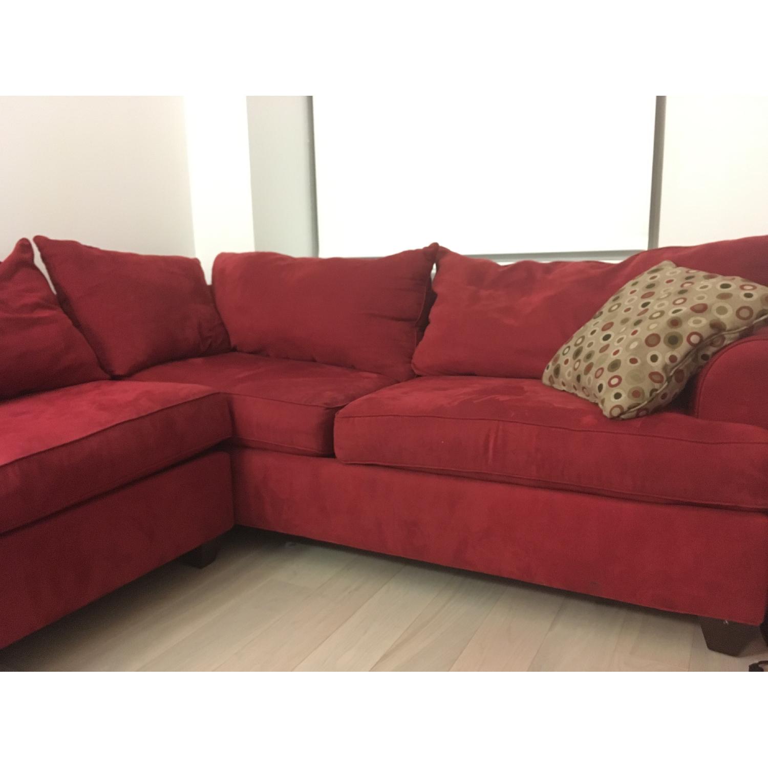 Raymour & Flanigan Vegas Oversized Red Sectional - image-1