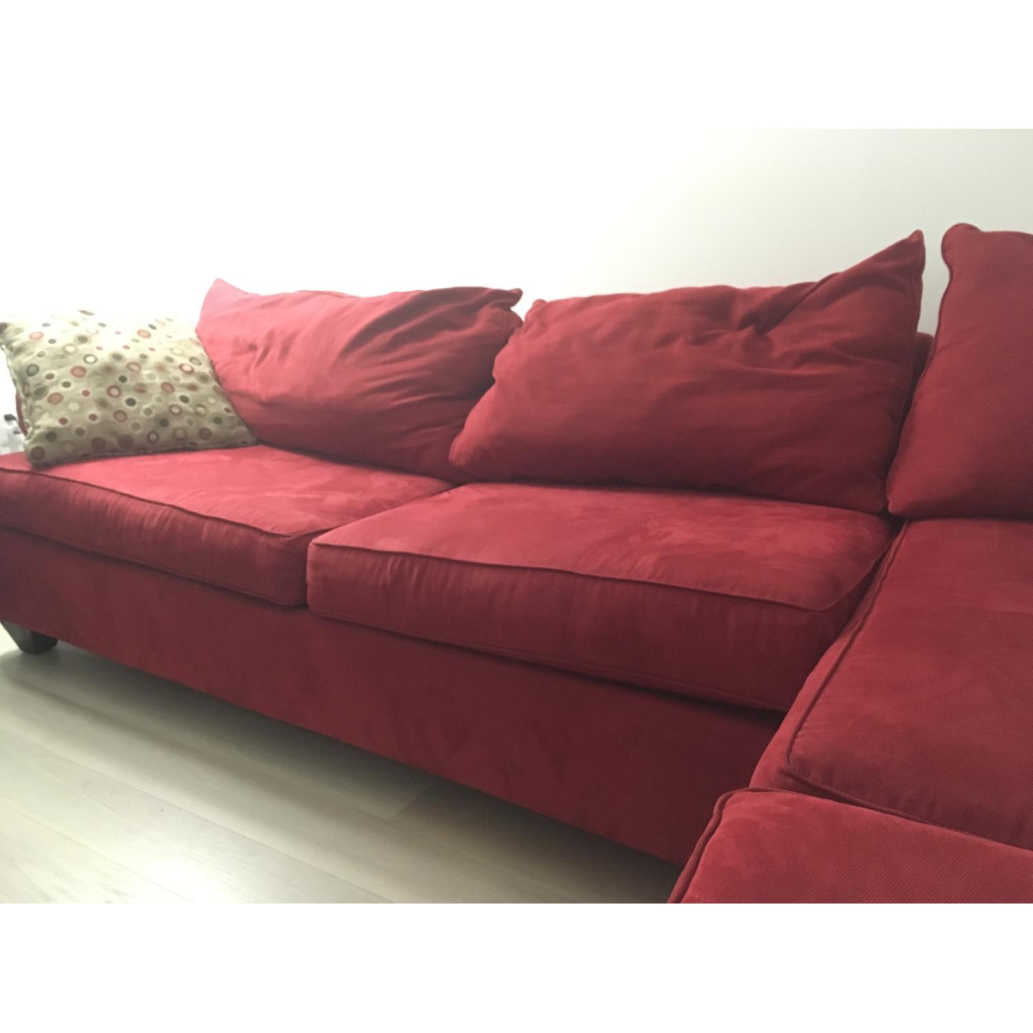 Raymour & Flanigan Vegas Oversized Red Sectional - image-2