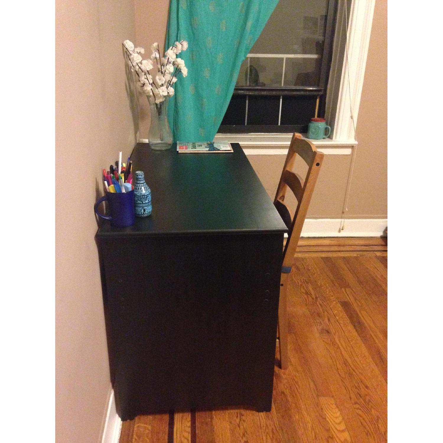 Ikea Black Wooden Desk - image-3