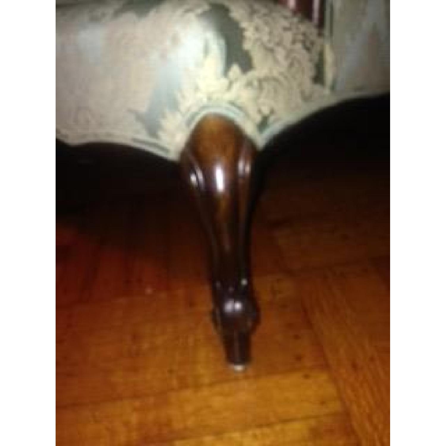 Vintage Teal Green Sofa w/ Claw Feet - image-3