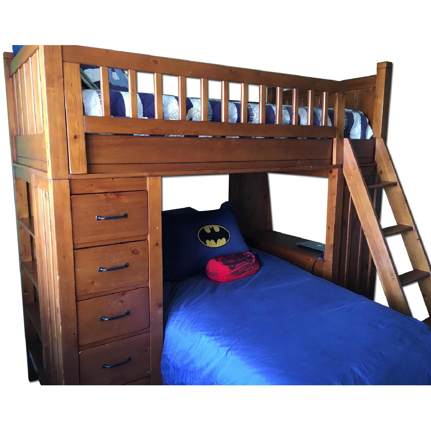 Pottery Barn Bunkbed w/ Desk + Dresser + Shelves AptDeco