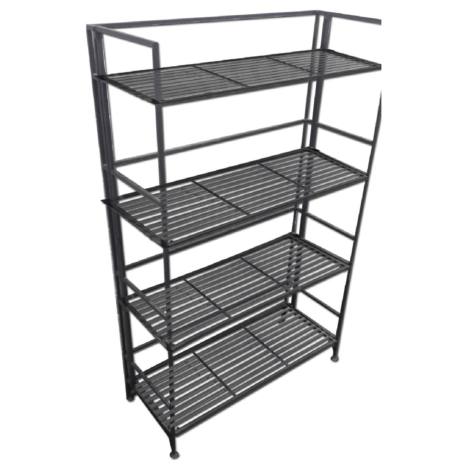 Container Store 4-Shelf Iron Folding Bookcase - image-0