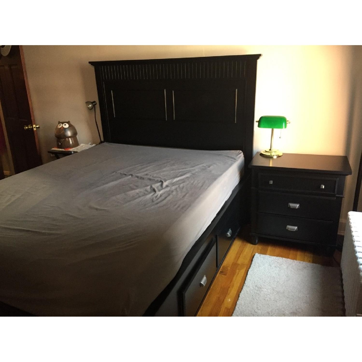 Bob's Spencer Black Queen Storage Bed - image-1