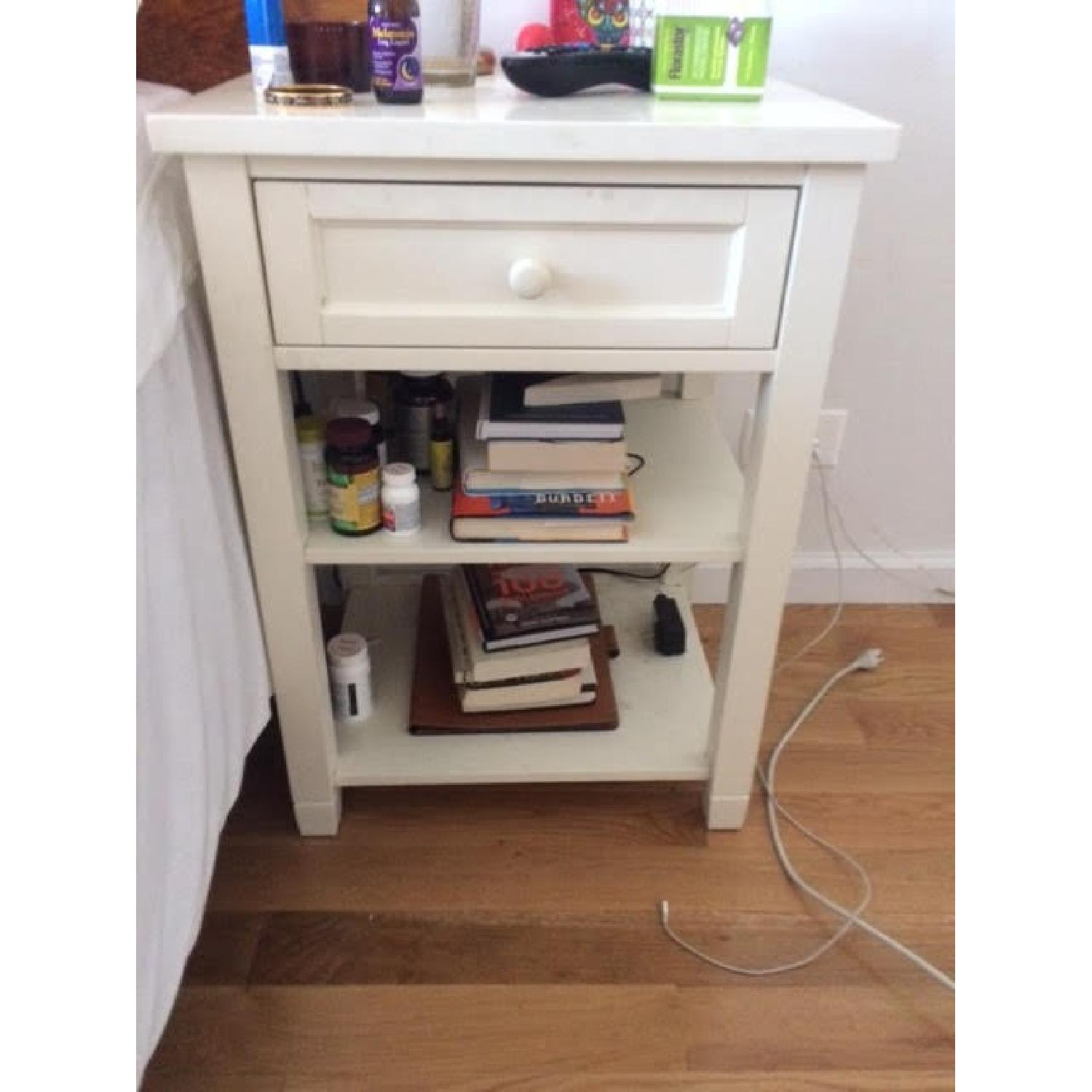 Pottery Barn Beadboard Bedside Table - image-2