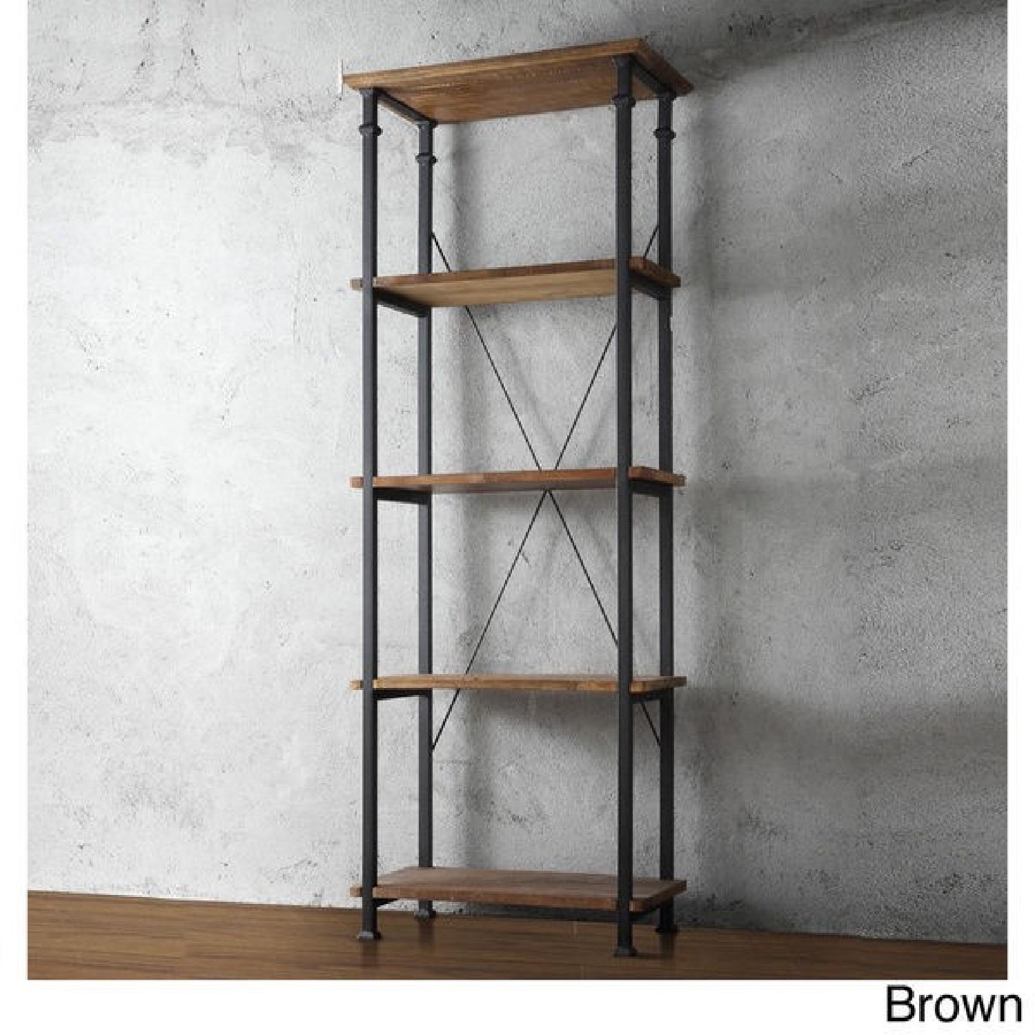 Tribecca Home Myra Vintage Industrial Modern Rustic Bookcase - image-3