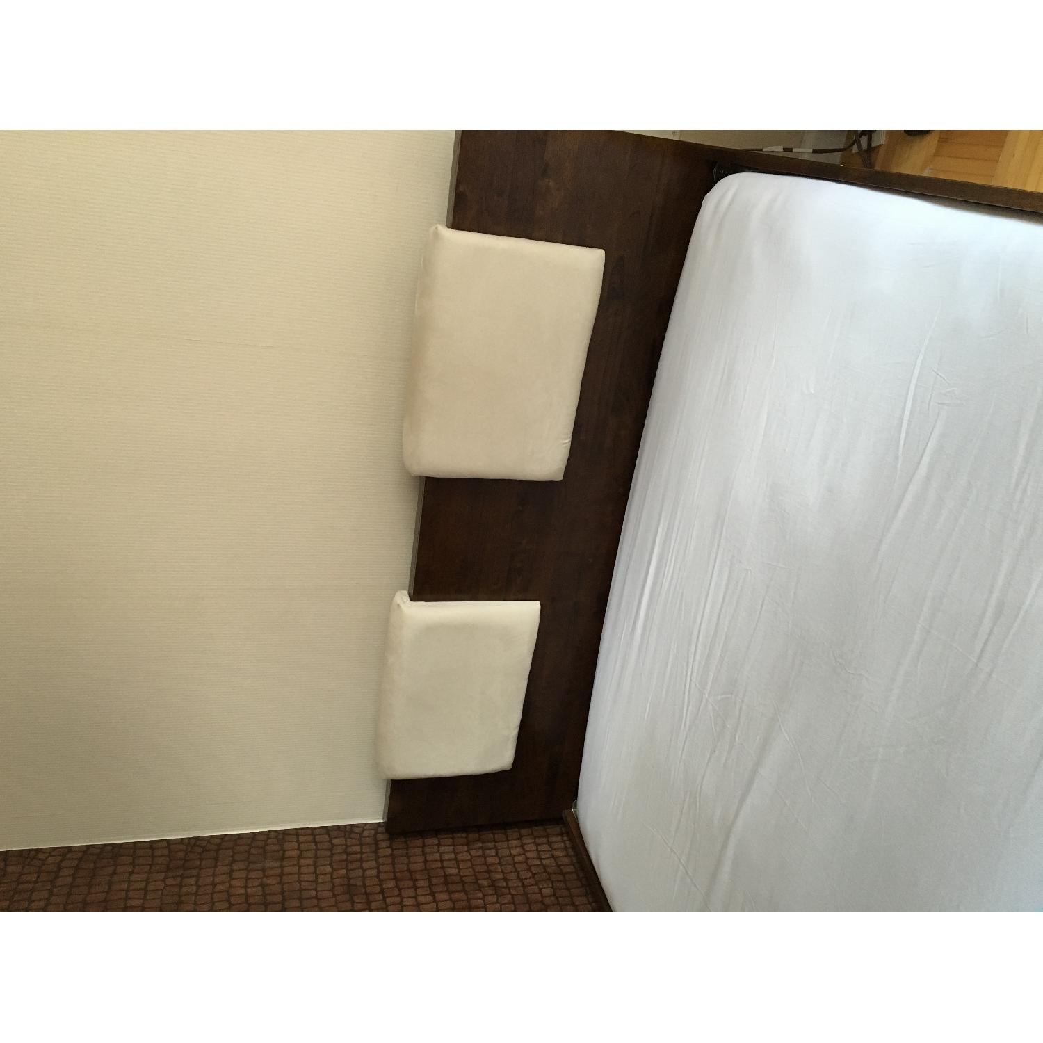 Queen Size Dark Wood Bed Frame - image-1