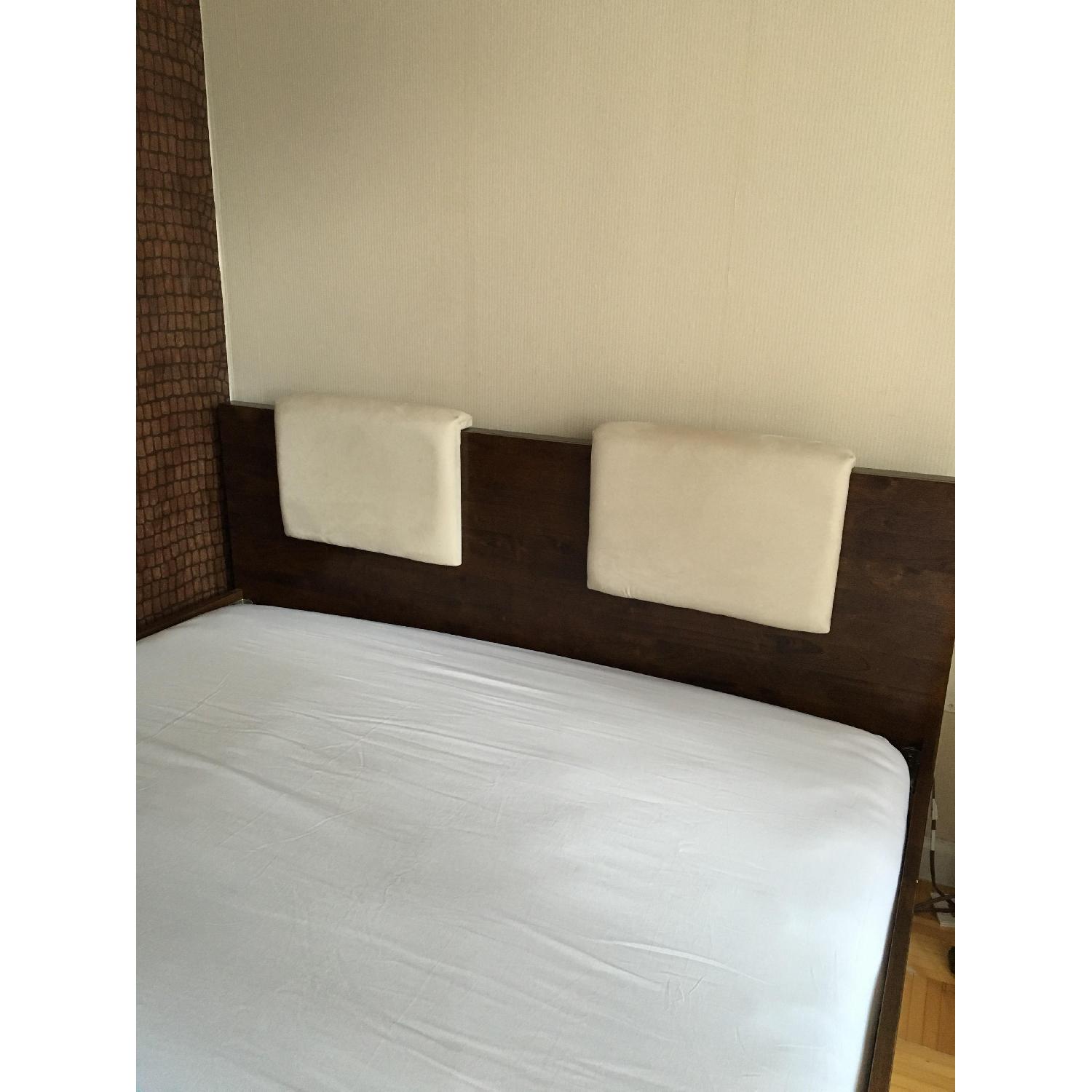 Queen Size Dark Wood Bed Frame - image-4