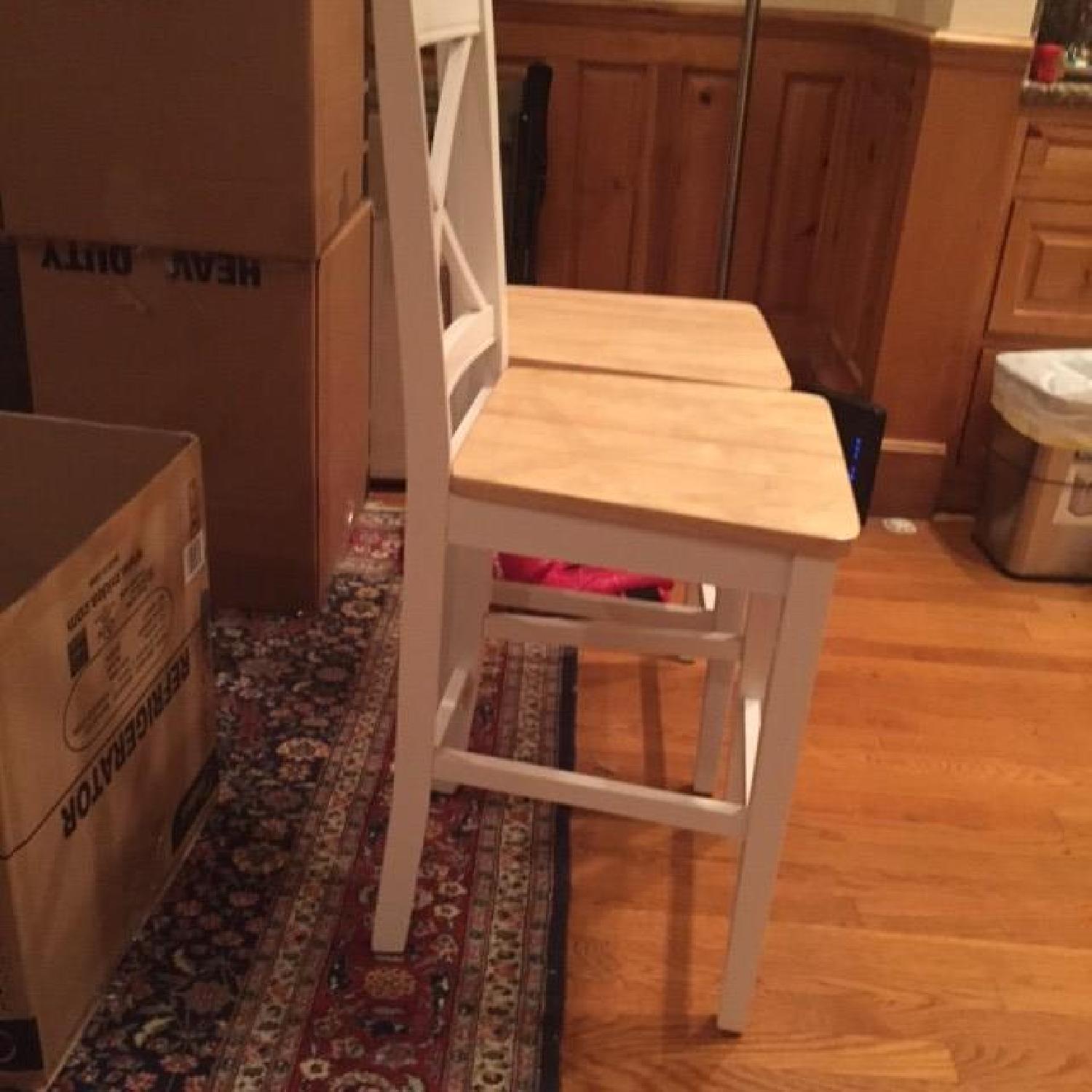 White Wooden Counter Stools - image-4
