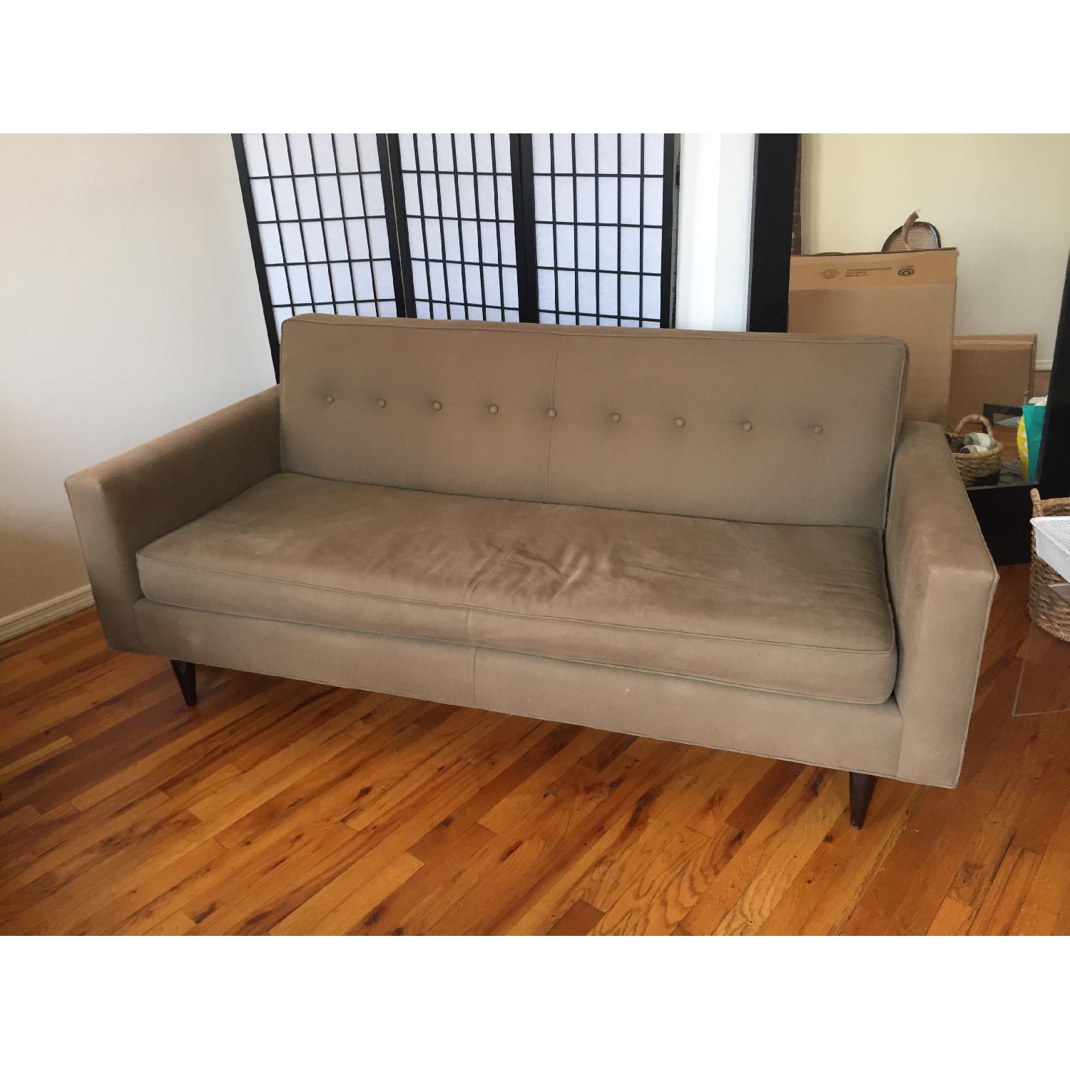 Room & Board Mid Century Olive Green Couch - image-3
