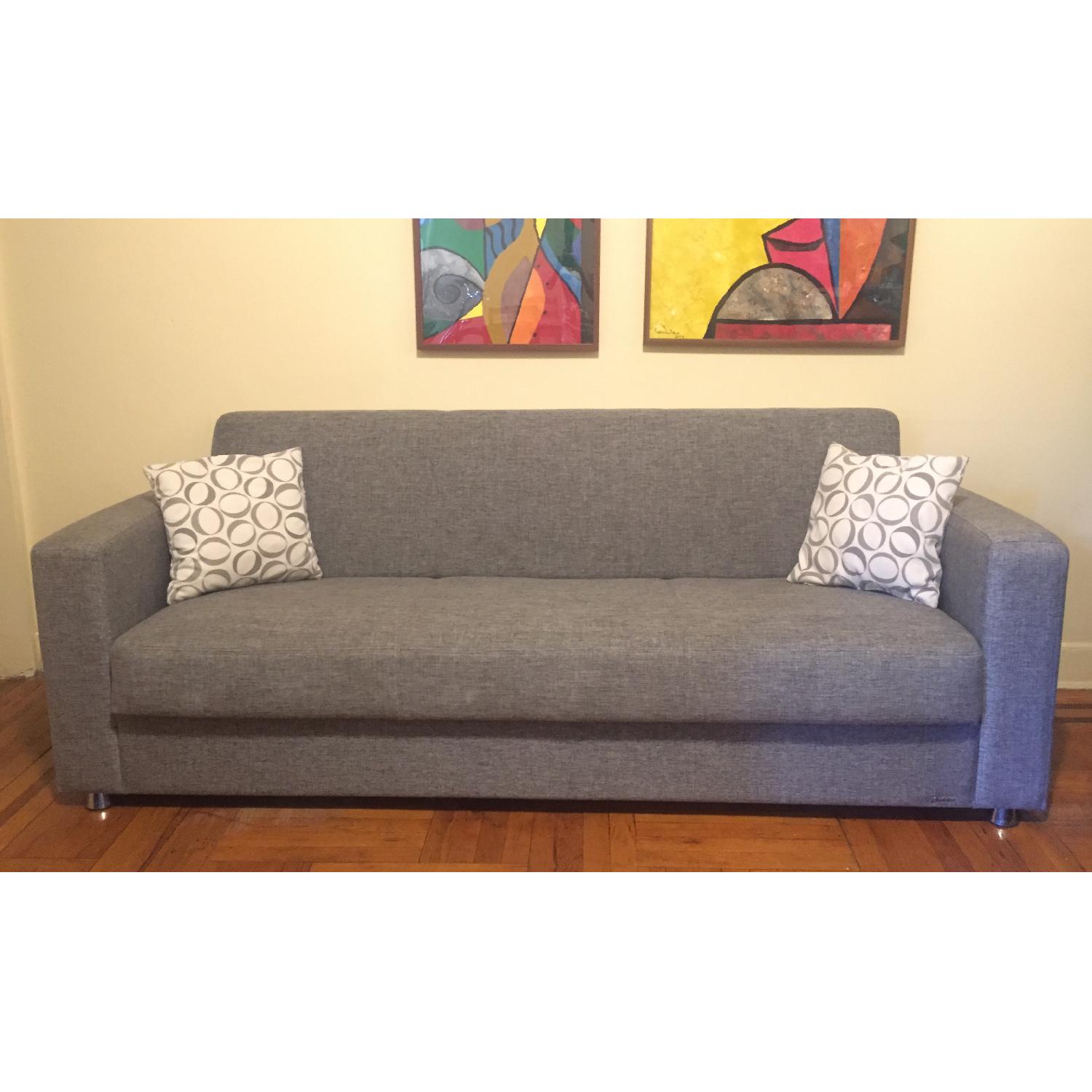 Istikbal Furniture Tokyo Diego Gray Convertible Sofa Bed - image-1